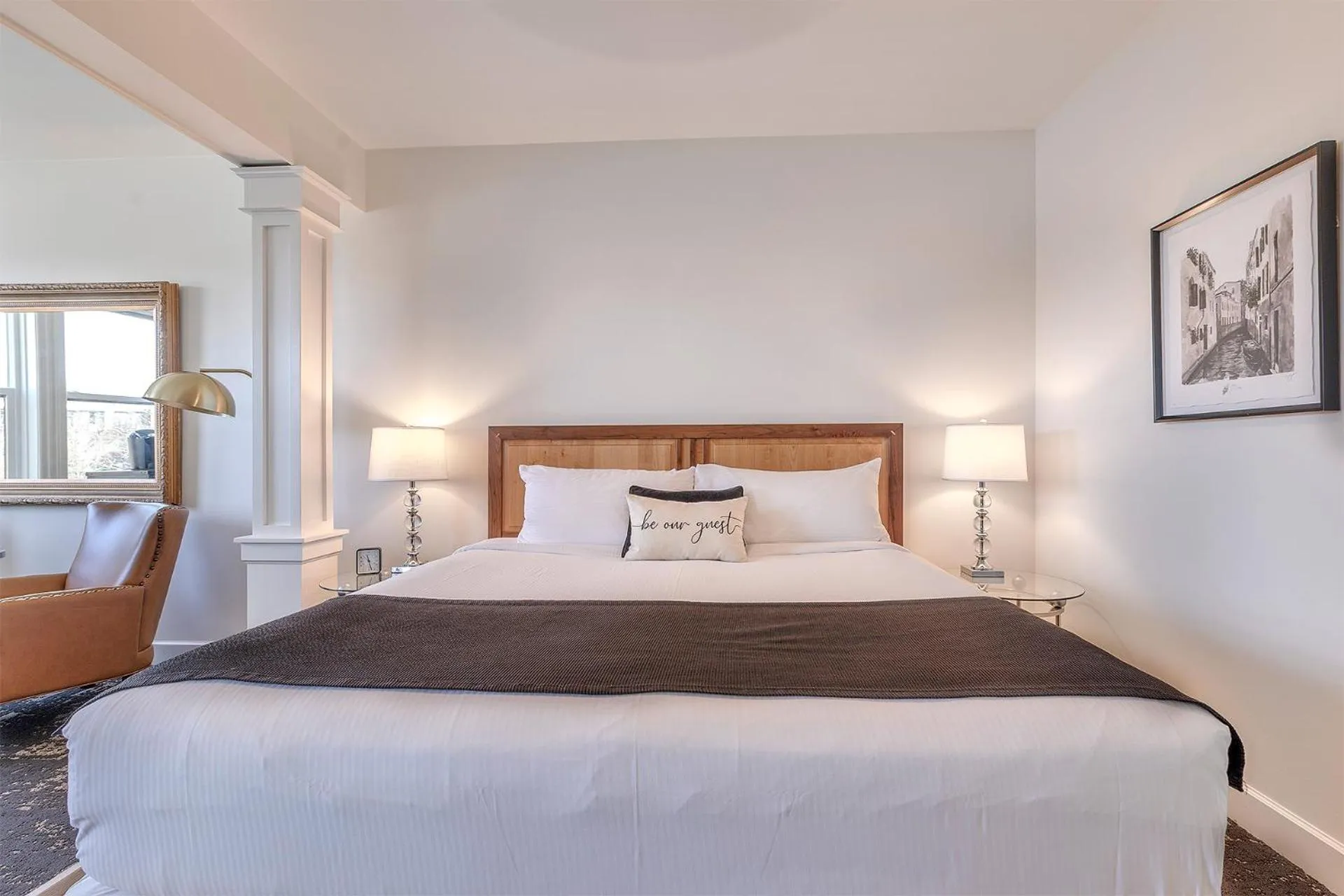 Bed in The Orenco Station Hotel