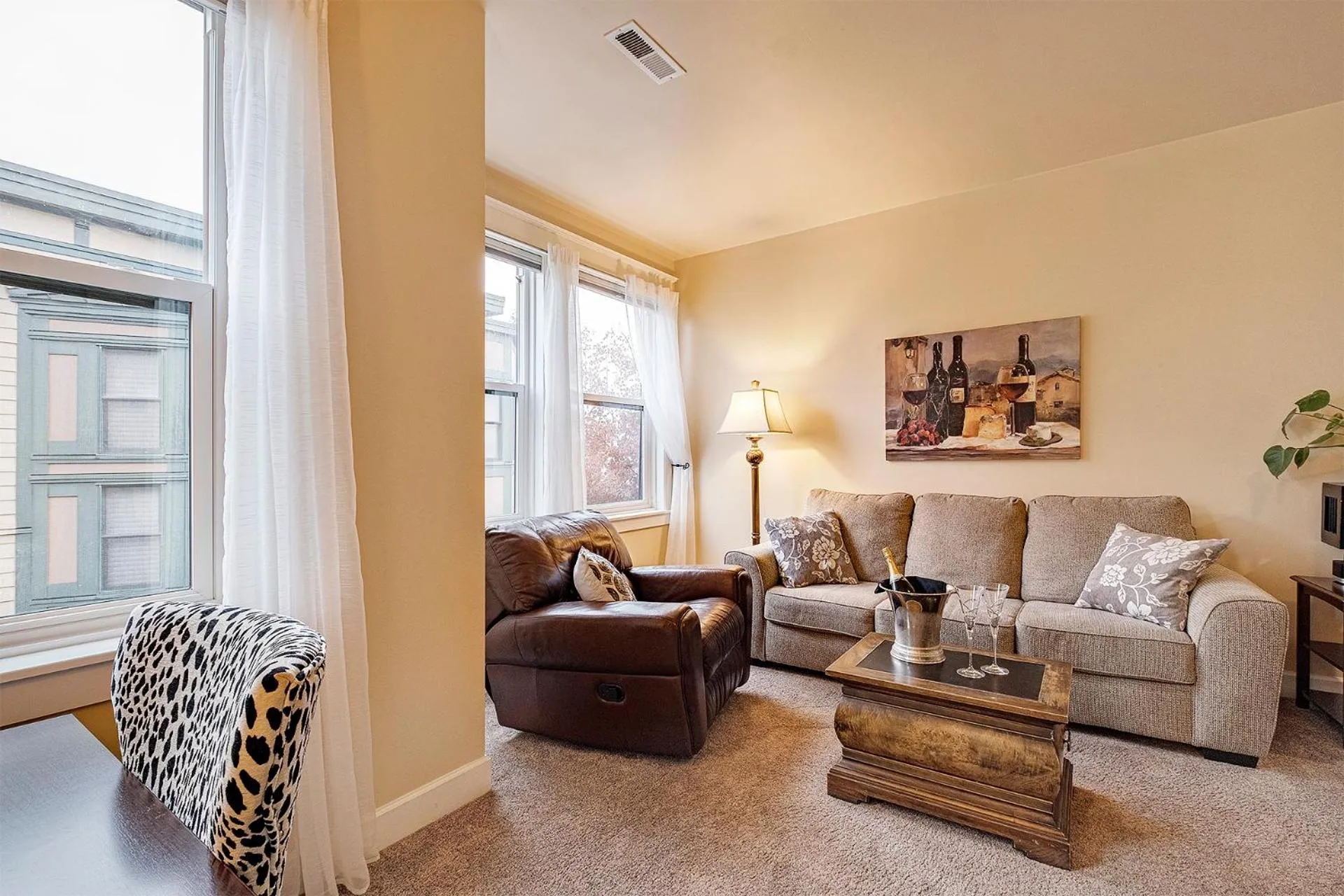 Living room in The Orenco Station Hotel
