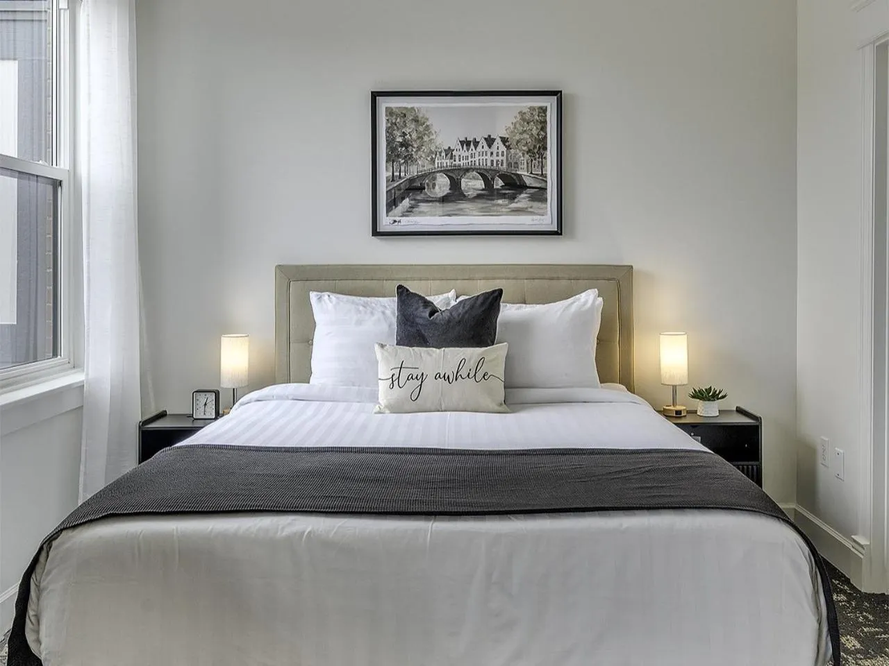 Bed in The Orenco Station Hotel