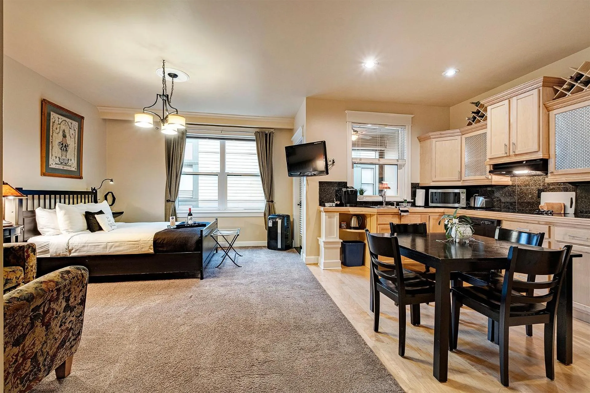 Bed in The Orenco Station Hotel