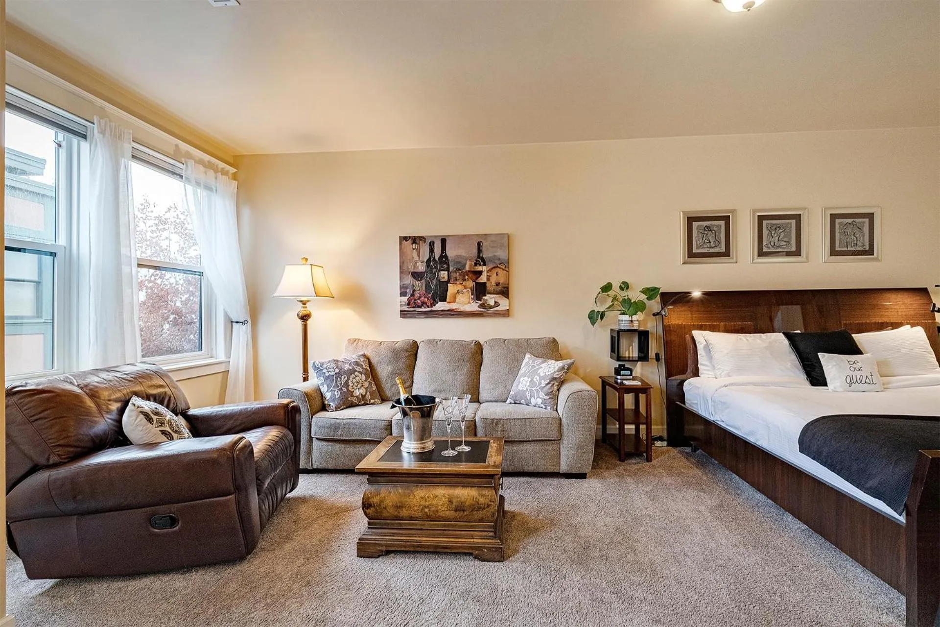 Bed in The Orenco Station Hotel