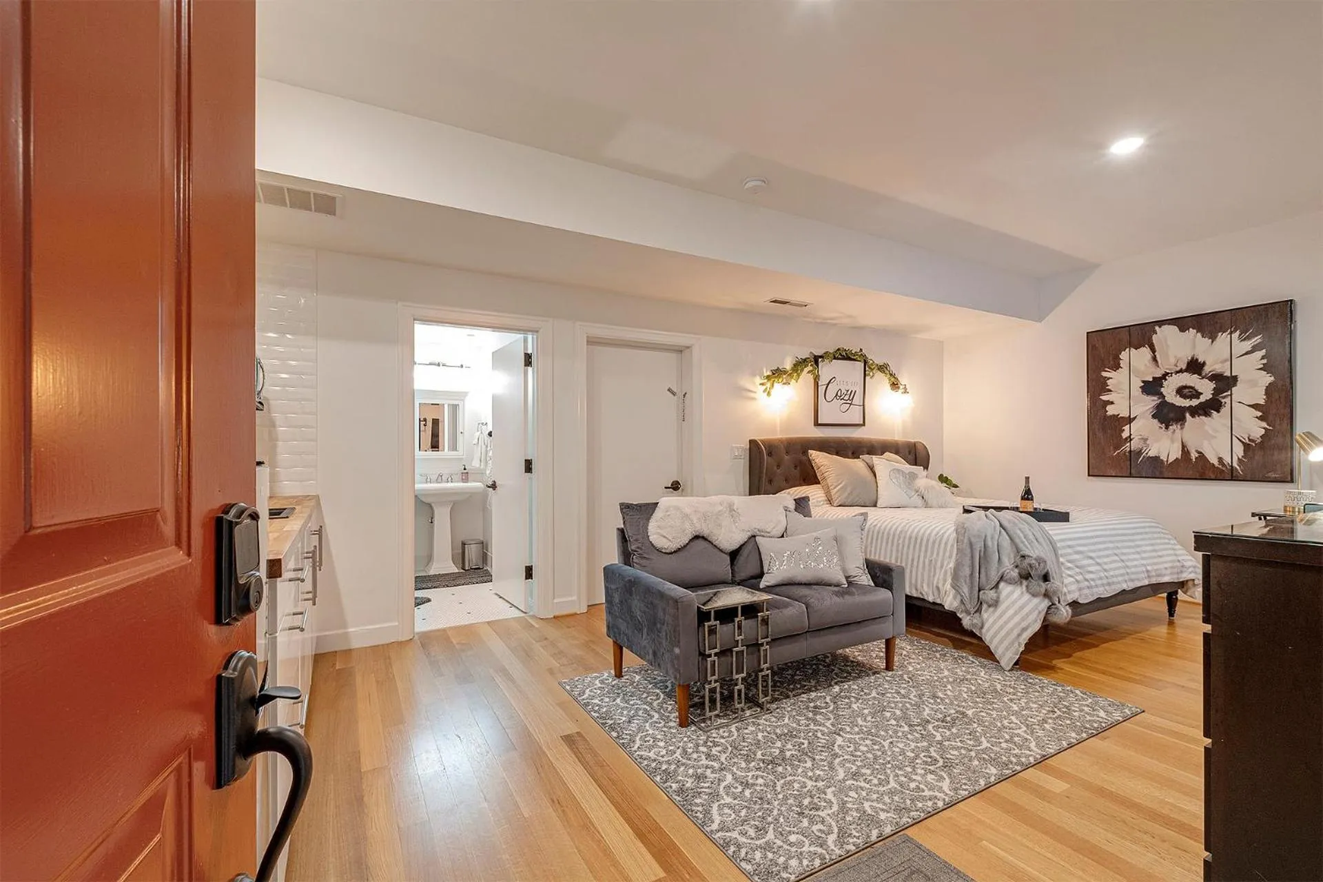 Bed in The Orenco Station Hotel