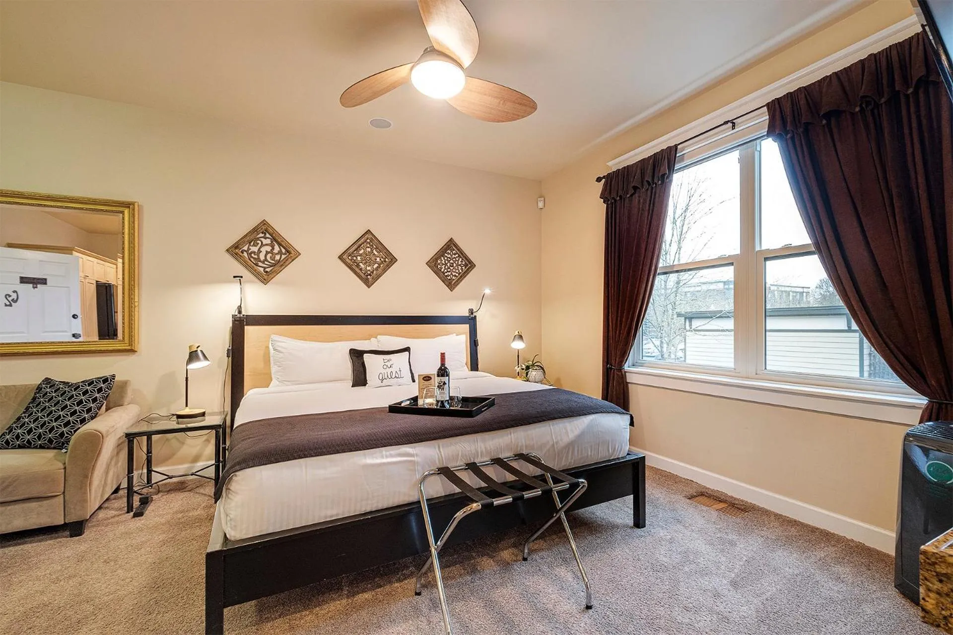 Bed in The Orenco Station Hotel