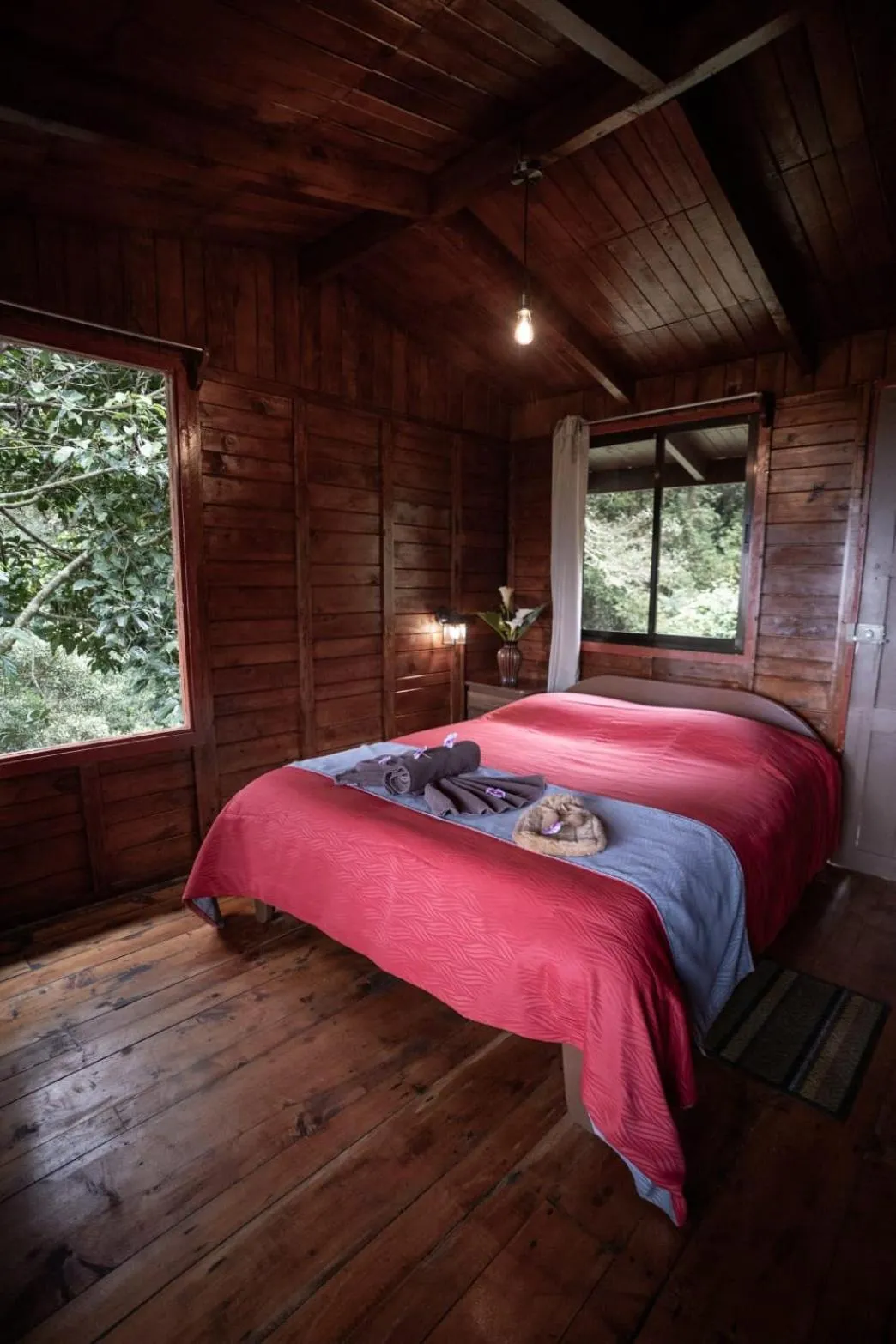 Photo of the whole room, Bed in Paraíso Quetzal Lodge