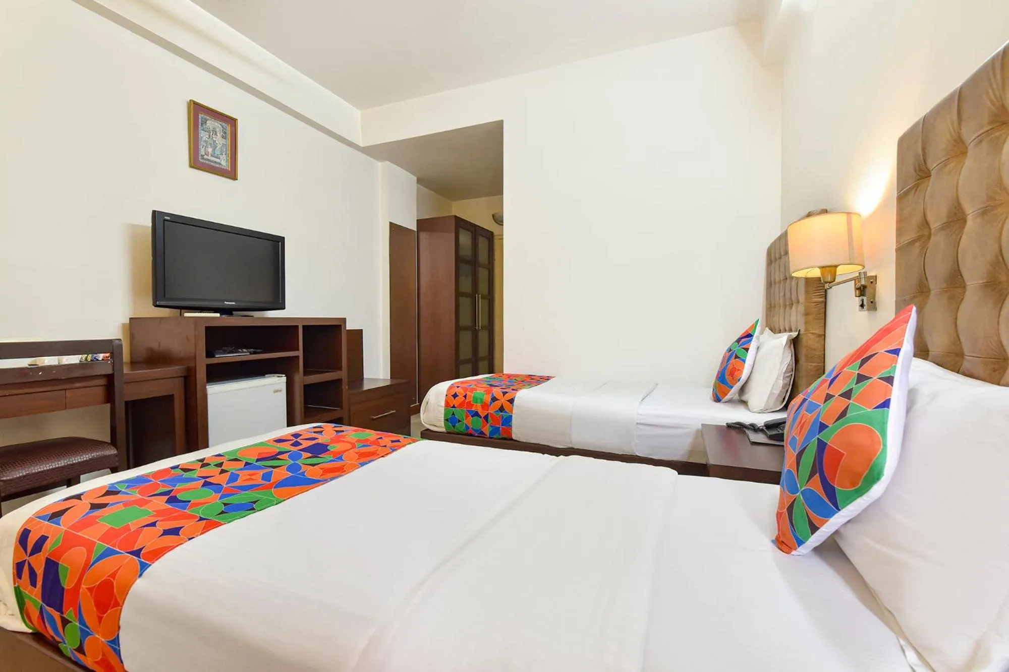 Bed in FabHotel Shikha