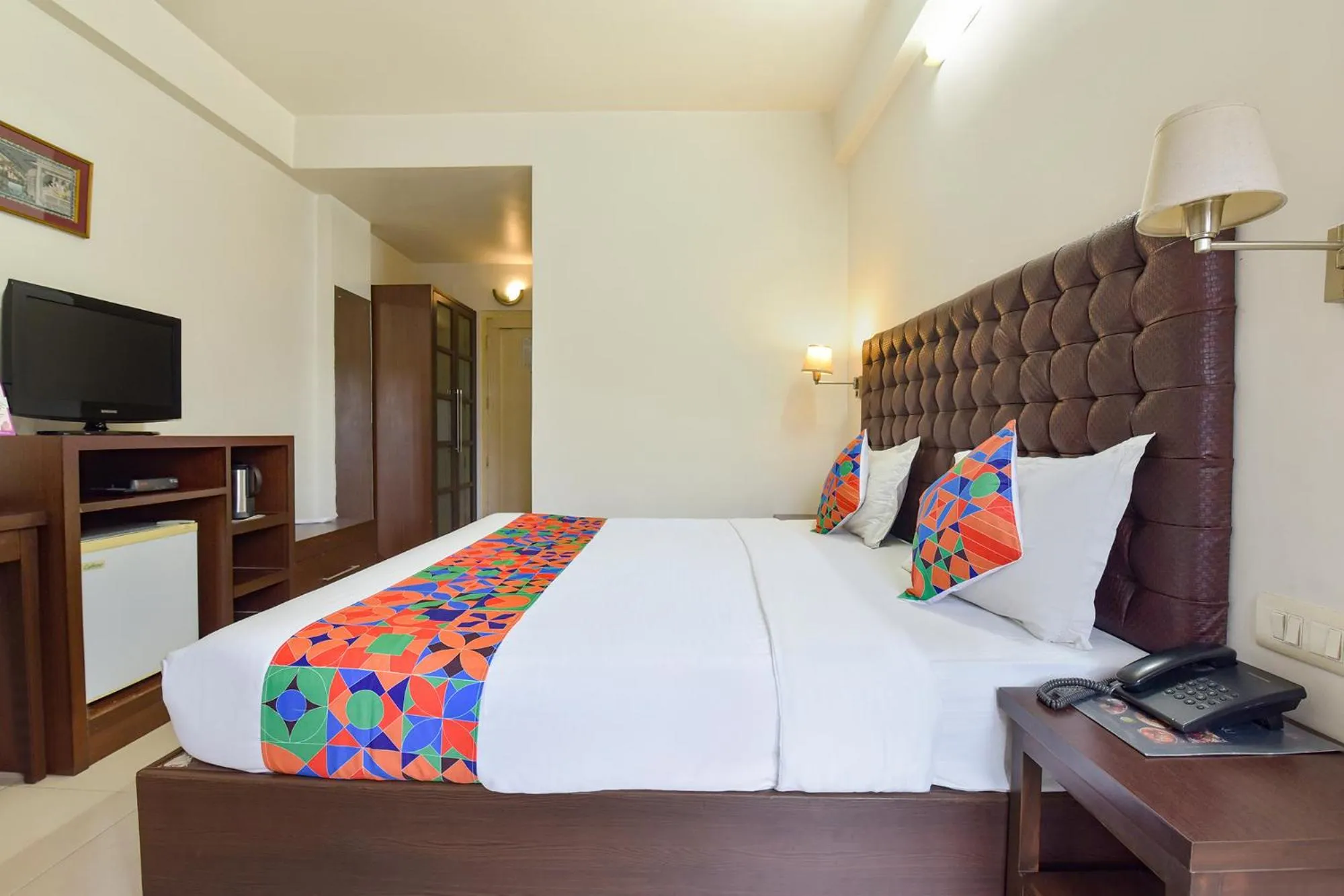 Bed in FabHotel Shikha