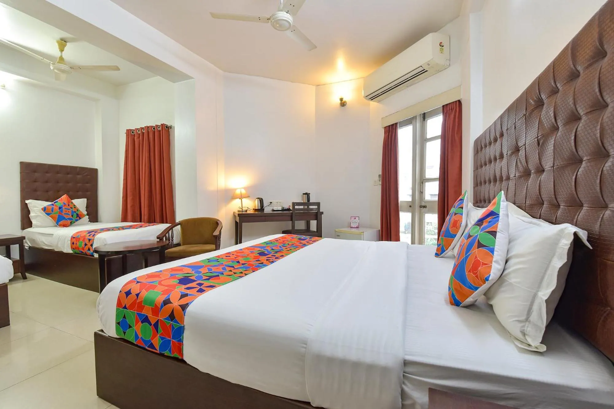 Bed in FabHotel Shikha