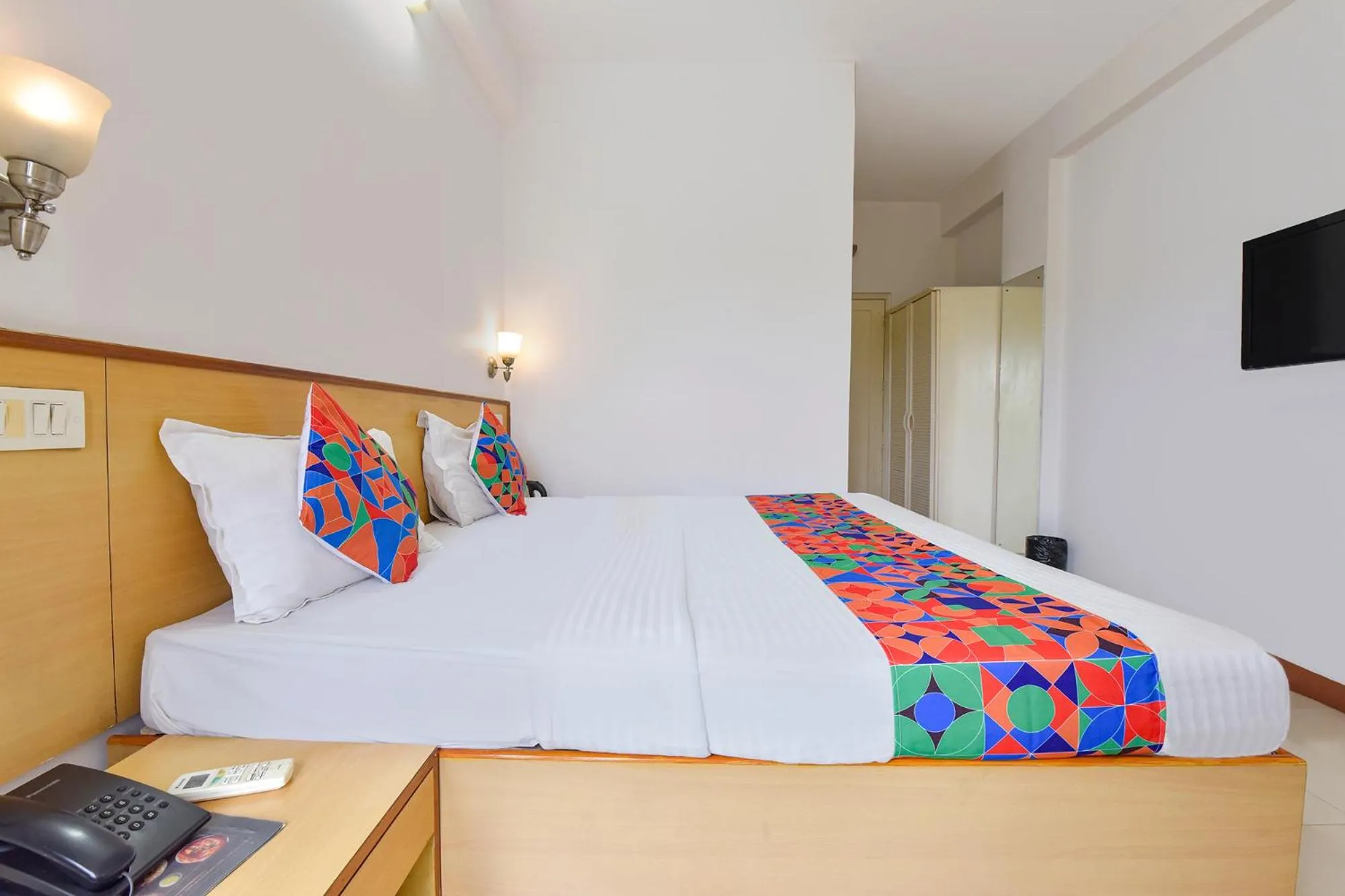 Bed in FabHotel Shikha