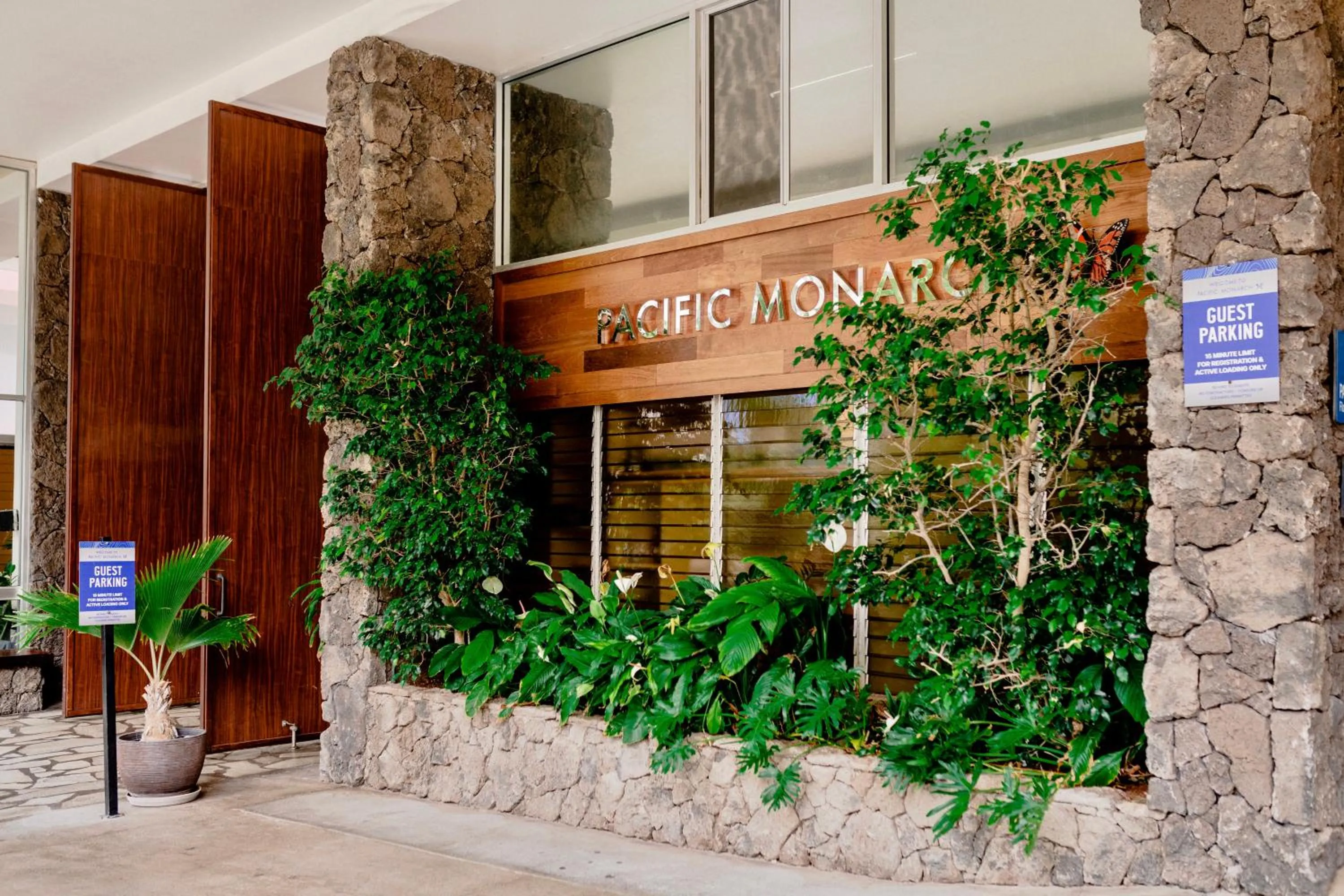 Facade/entrance in Pacific Monarch Hotel