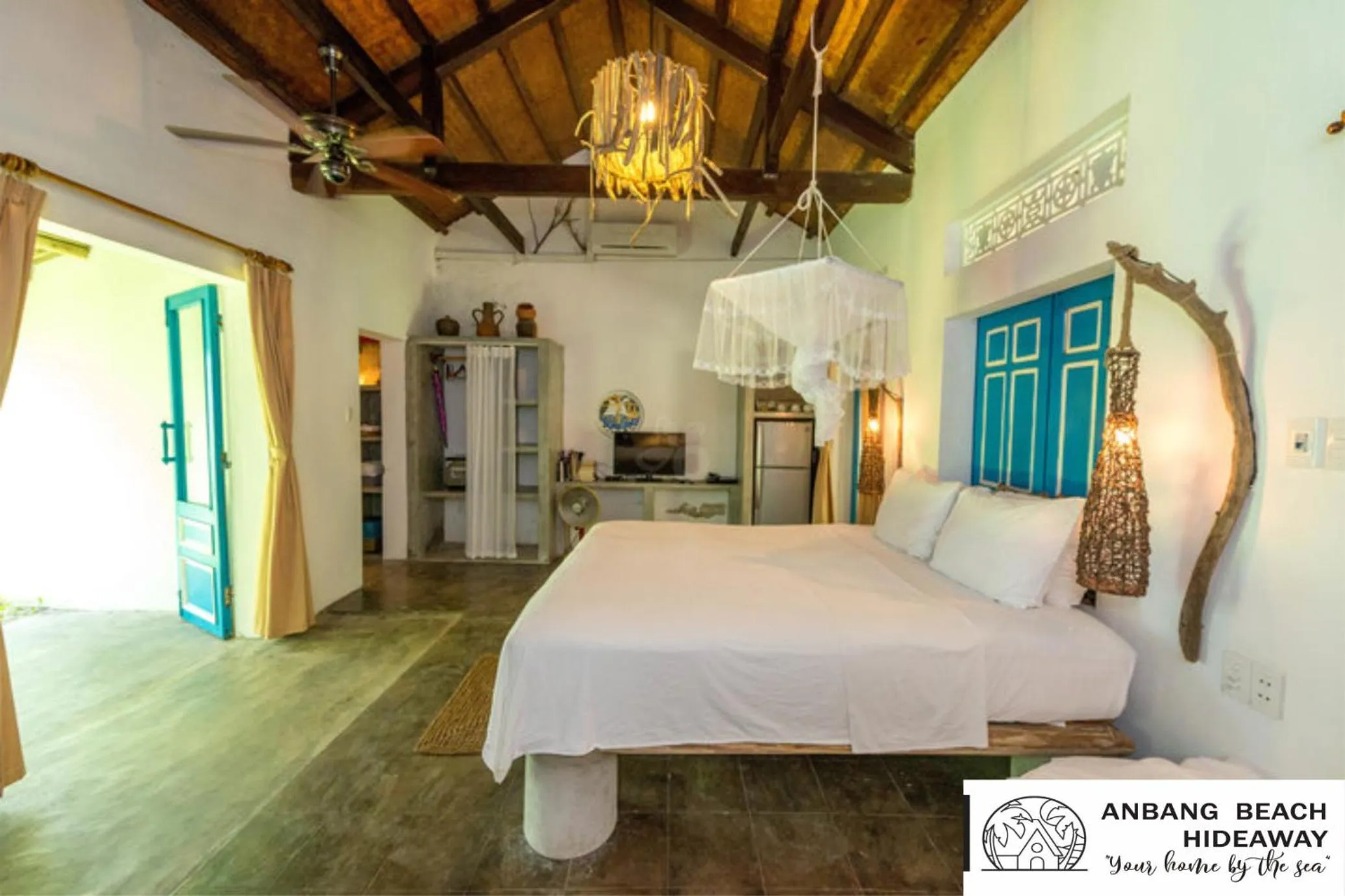 Bedroom, Bed in An Bang Hideaway