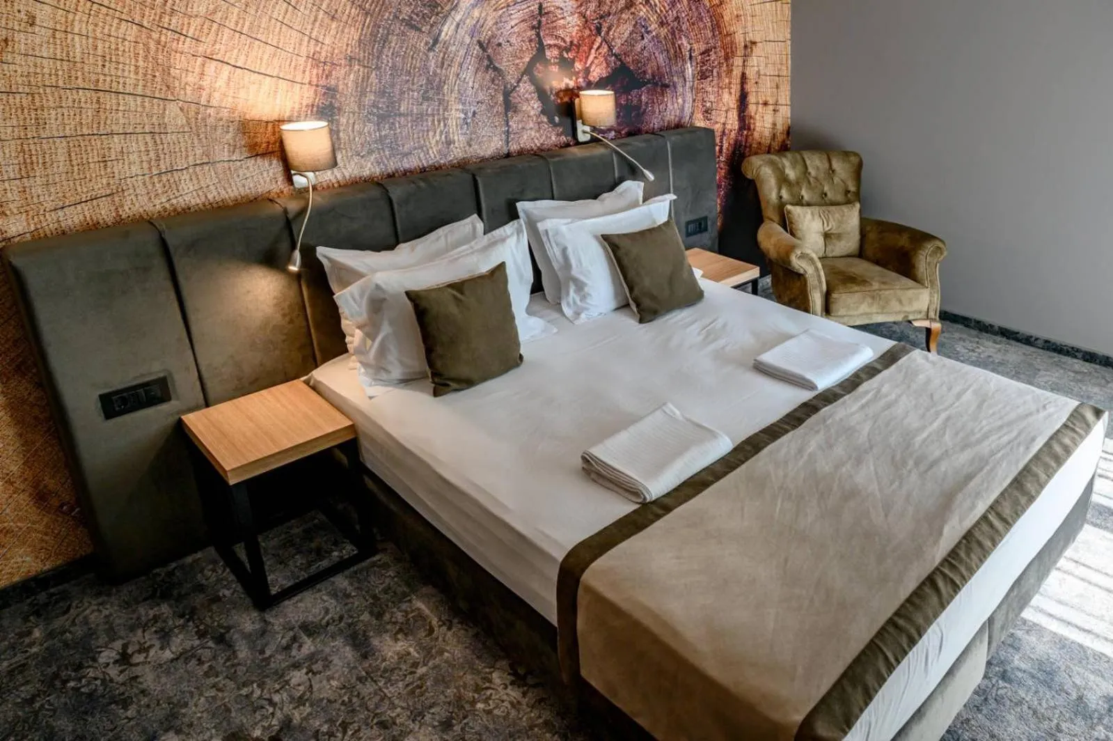 Bed in The Five Elements Hotel and SPA