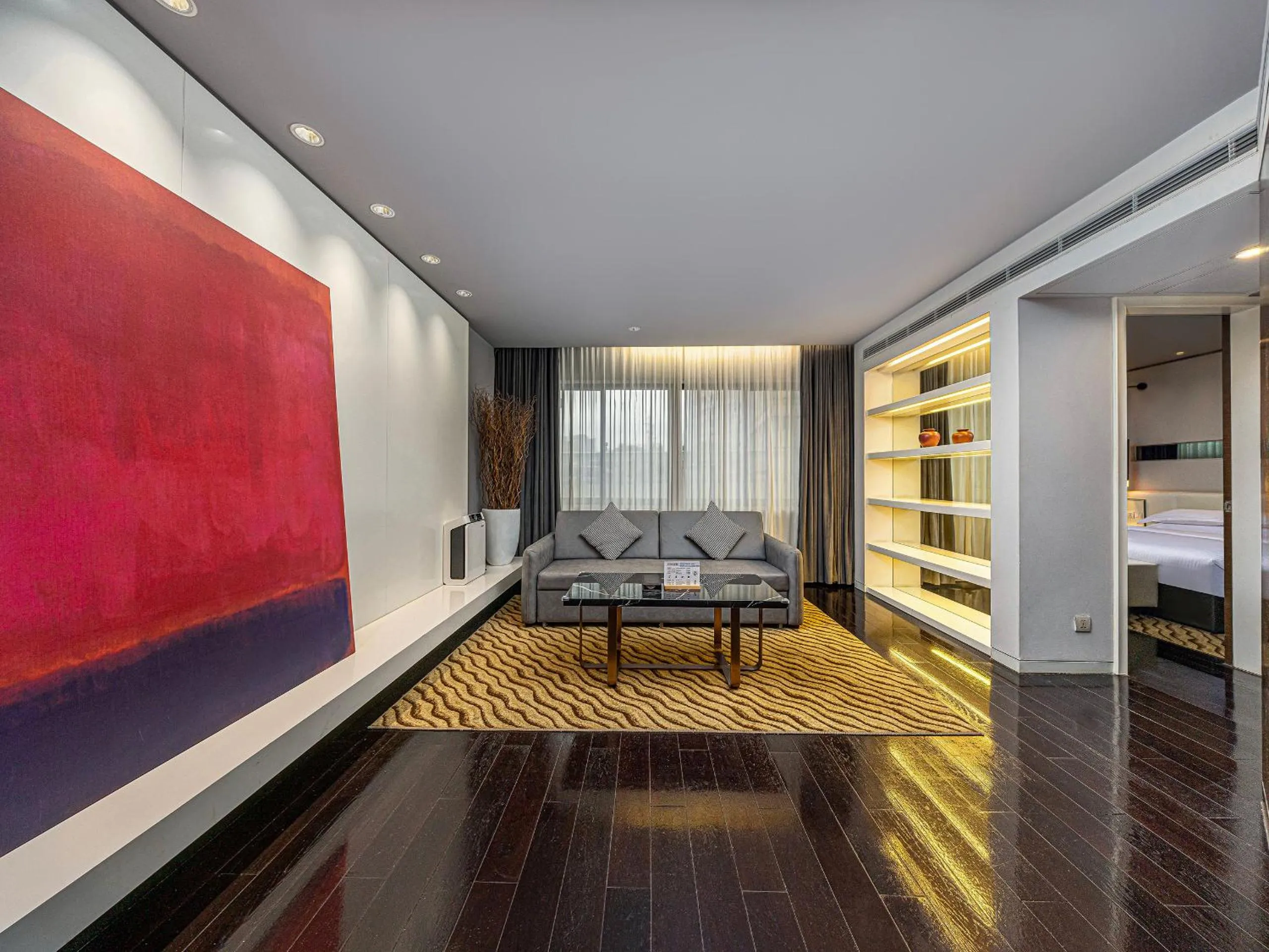 Living room, Bed in Metropolo Dahua Hotel Shanghai