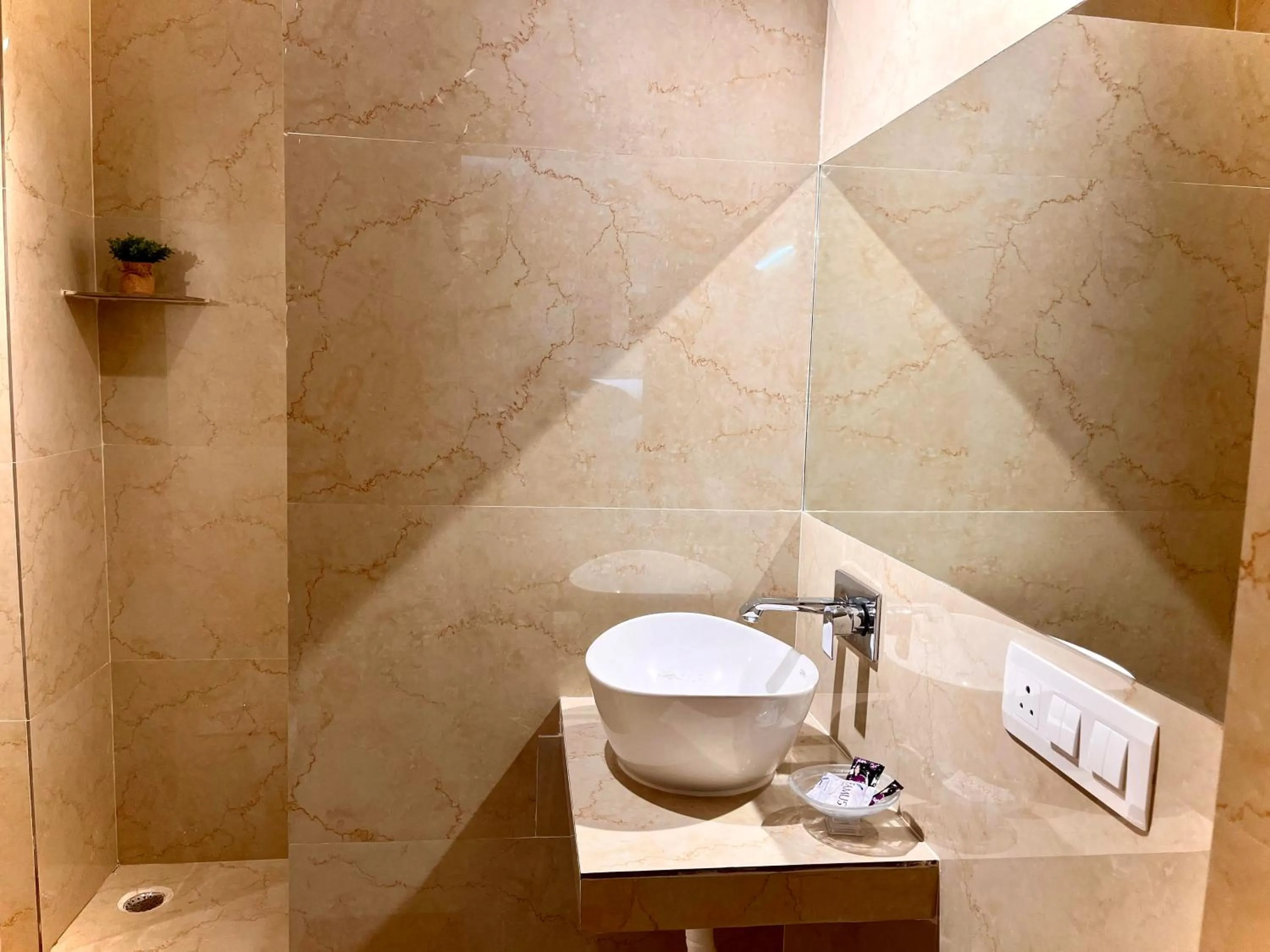 Shower in Ganga Vatika Boutique Hotel, Rishikesh