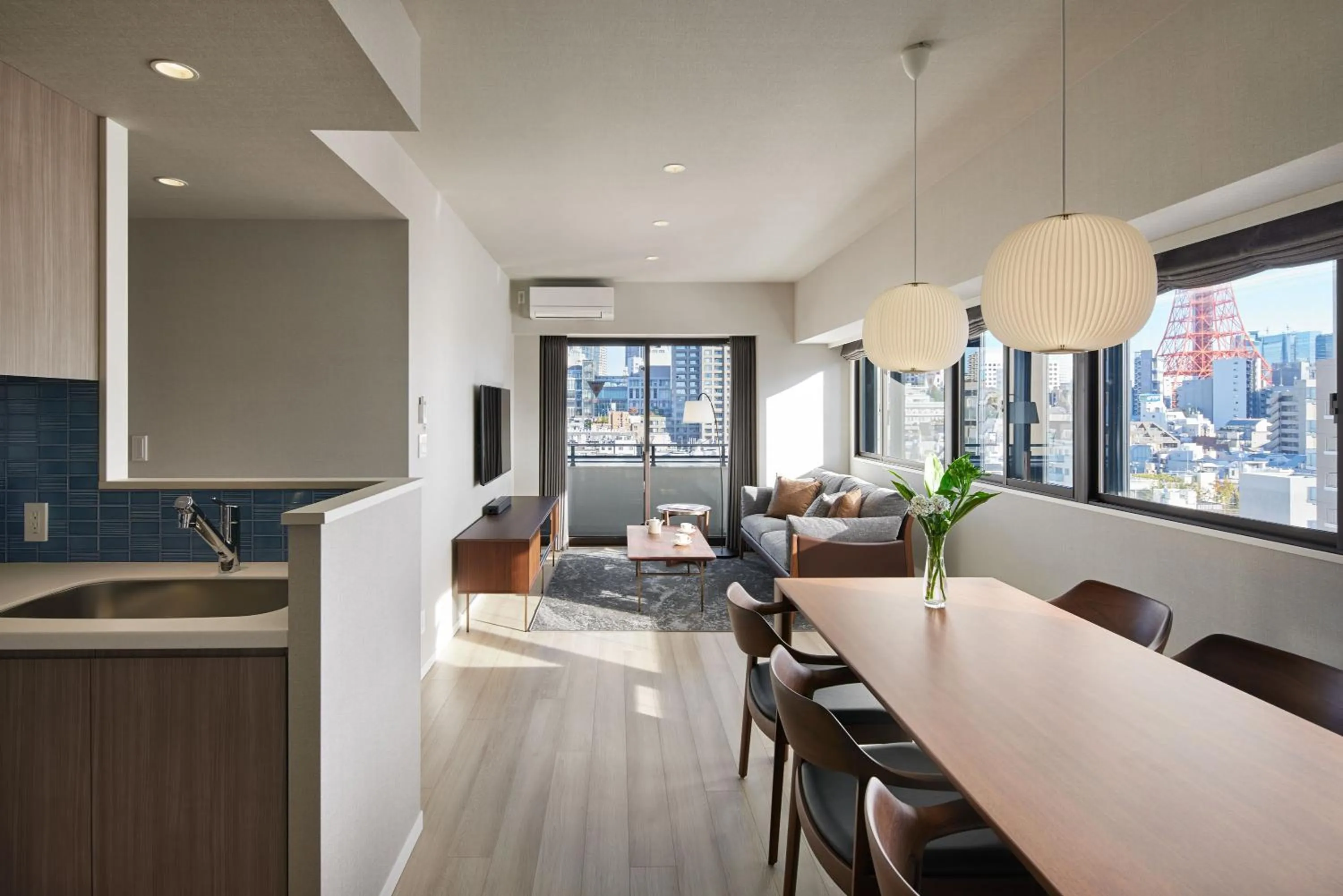 Living room in Oakwood Hotel & Apartments Azabu Tokyo