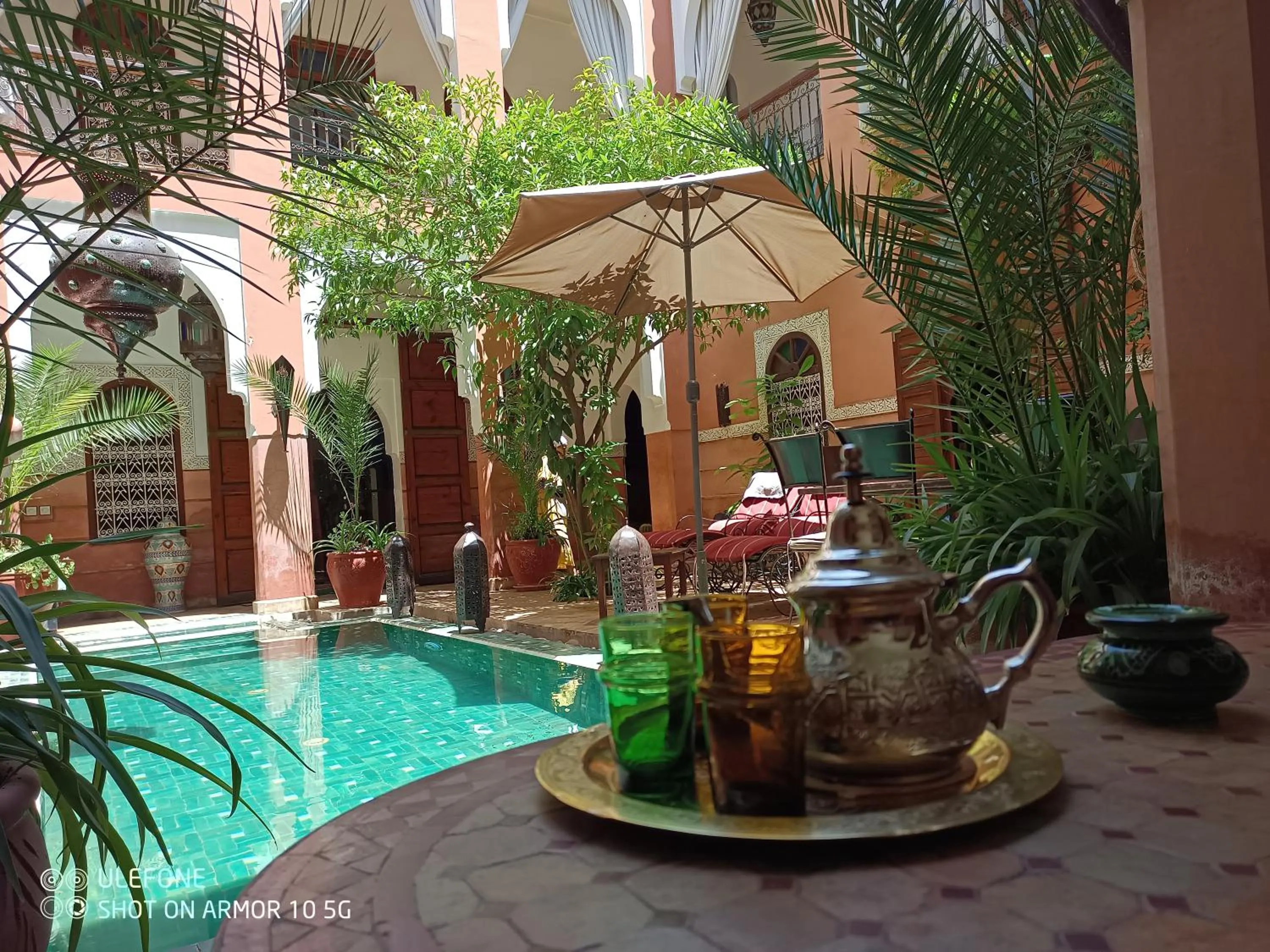 Pool view in Riad Zagouda