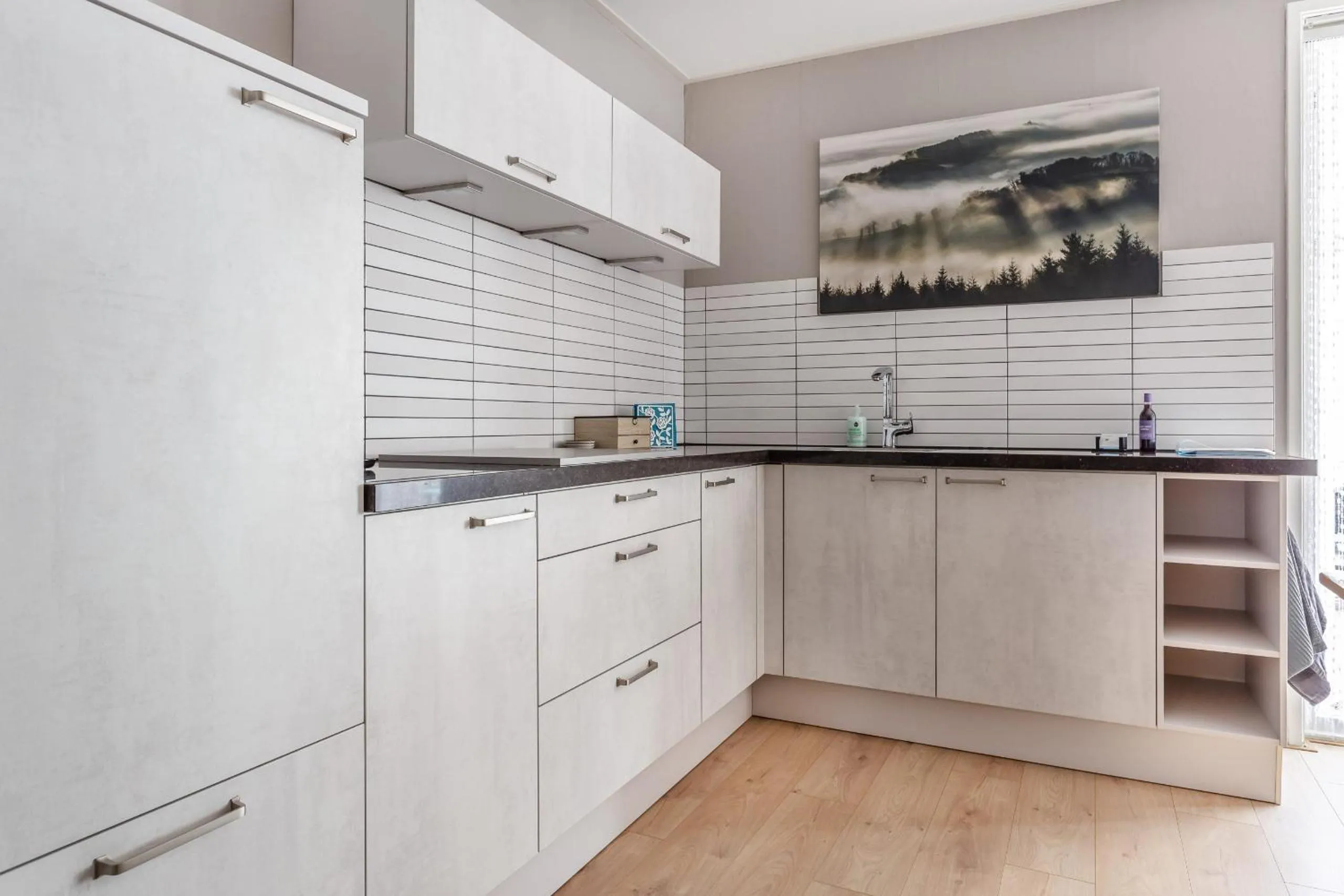 Kitchen or kitchenette in B&B Hulleste