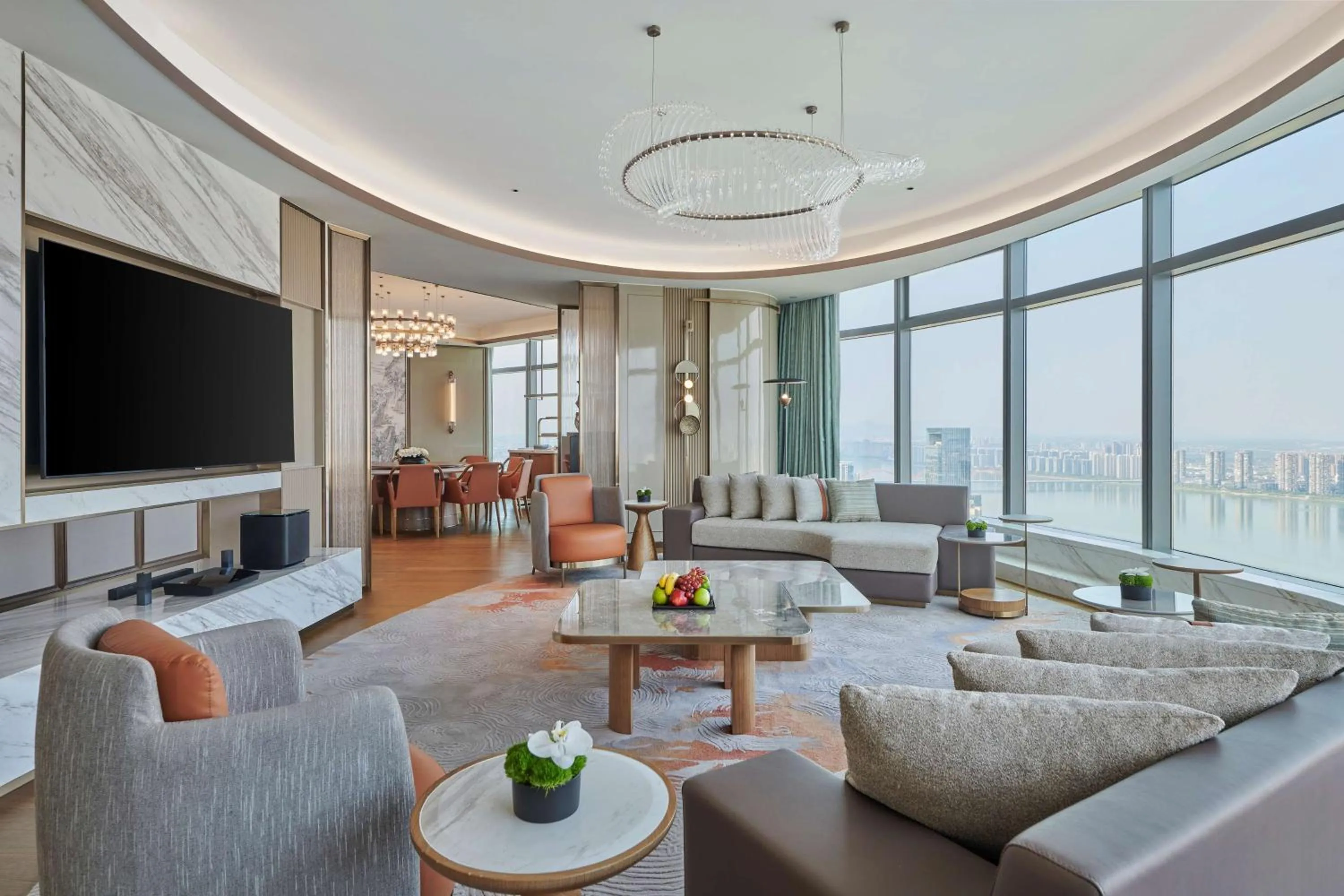 Living room in Hilton Changsha Riverside