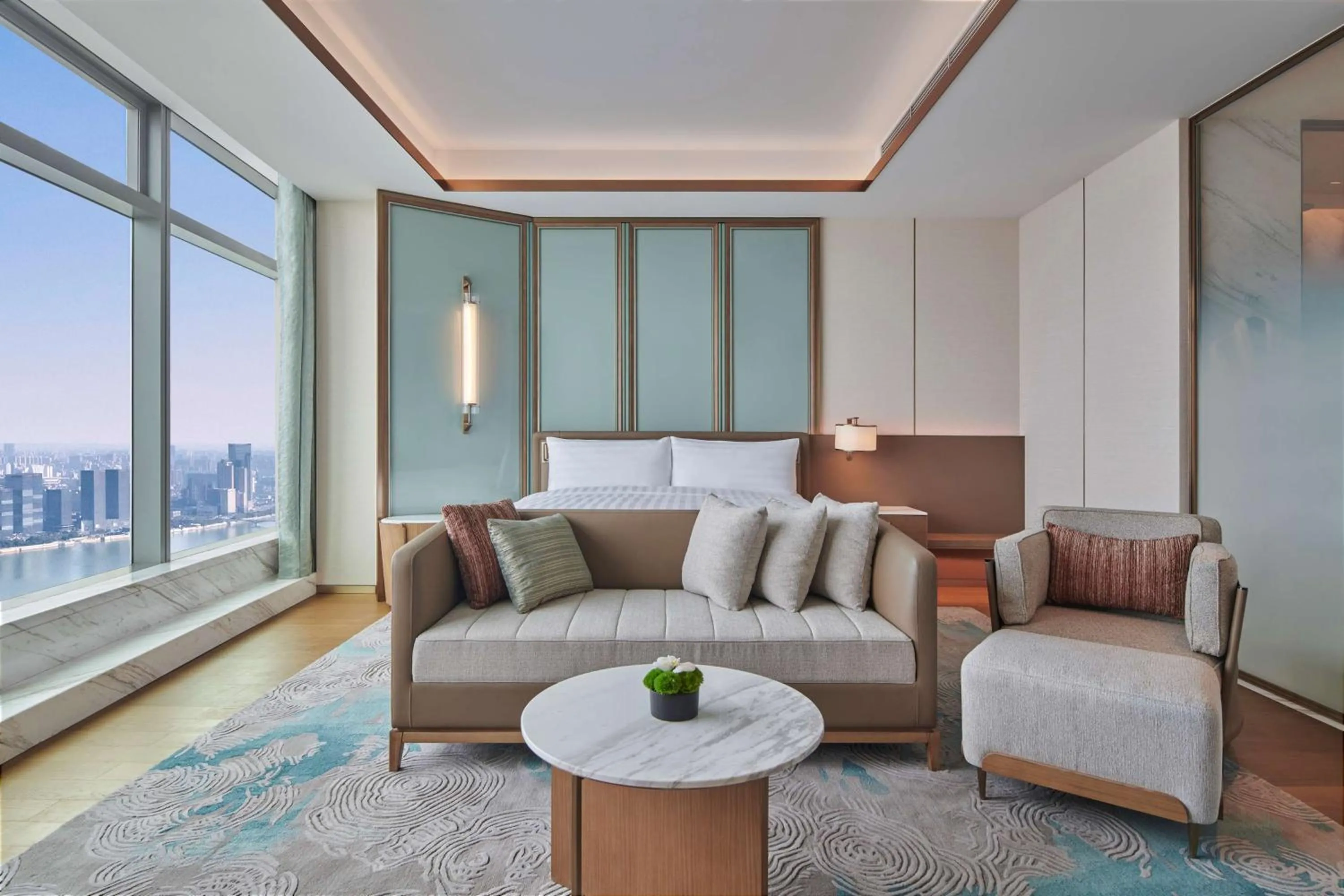 Living room in Hilton Changsha Riverside