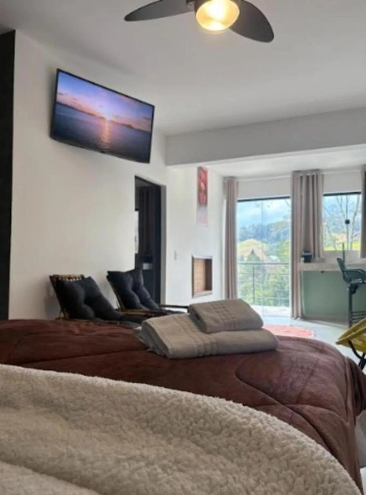 Bed in Pousada Recanto da Cascata