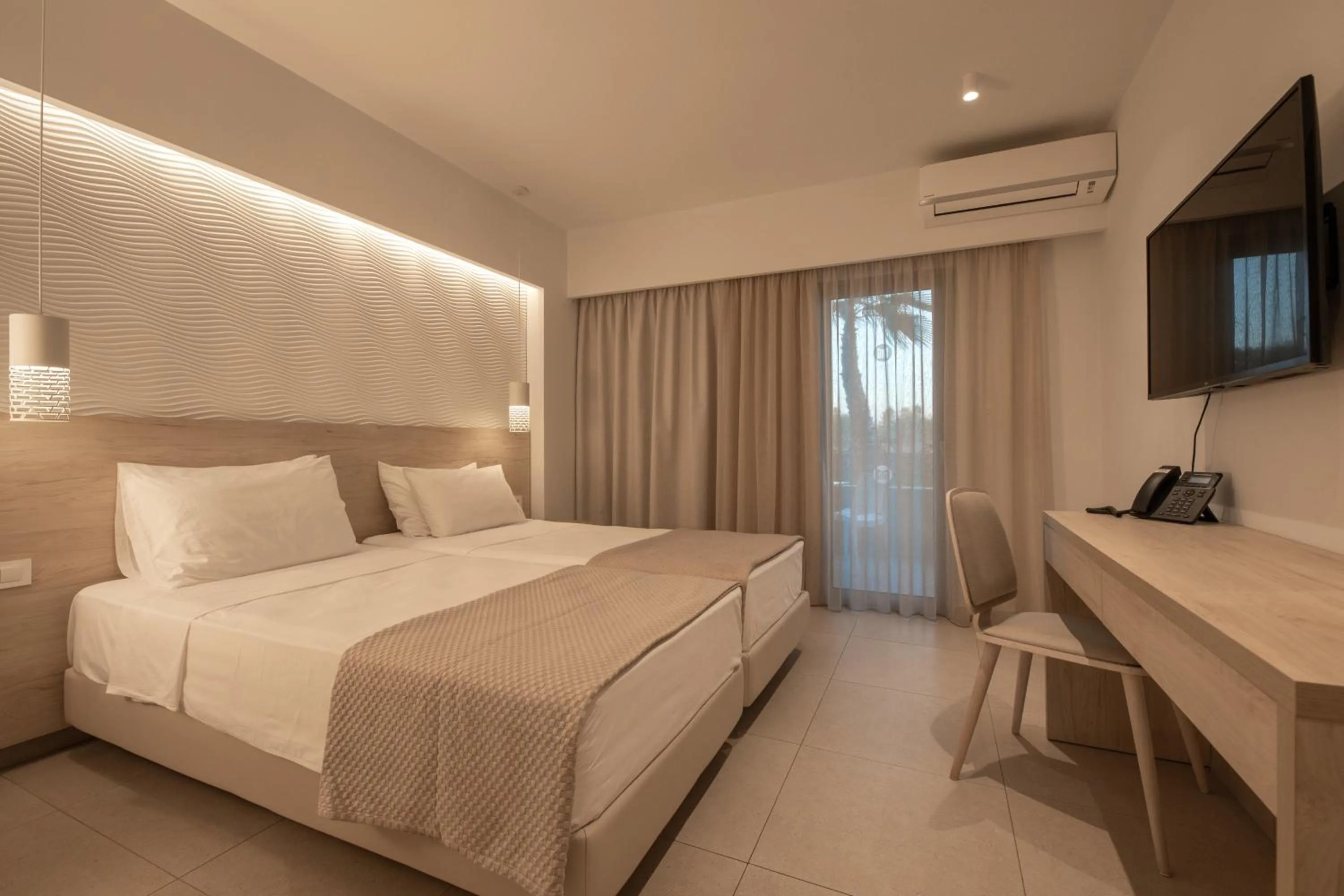 Bedroom, Bed in Mythos Suites Hotel