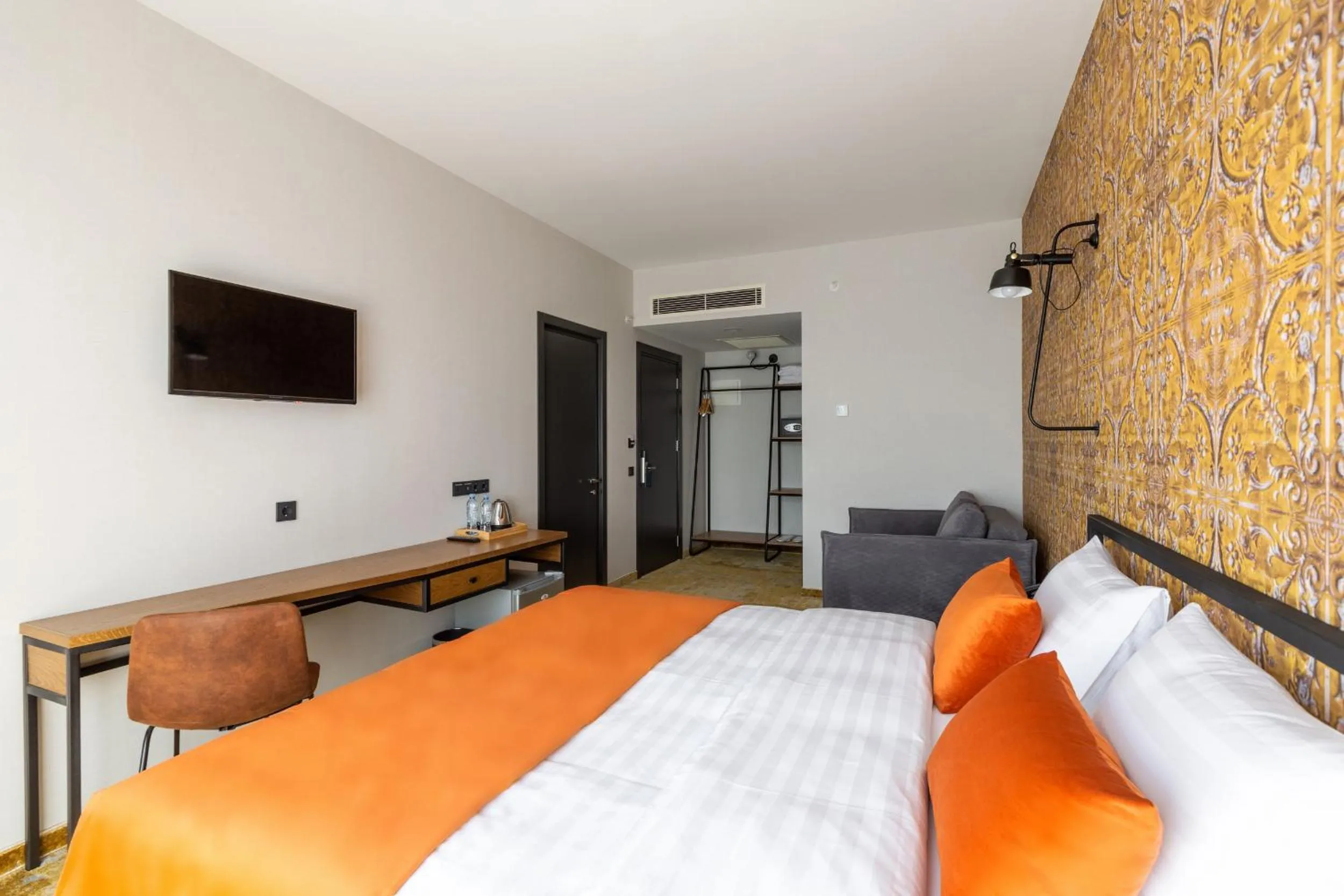 Photo of the whole room, Bed in Biography Design Tbilisi