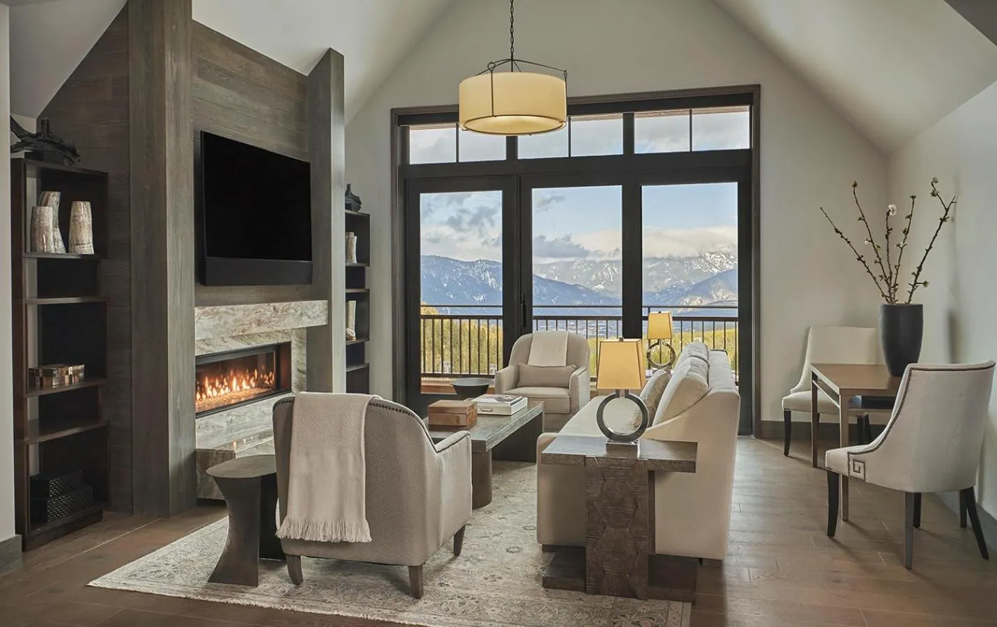 Living room in Montage Big Sky