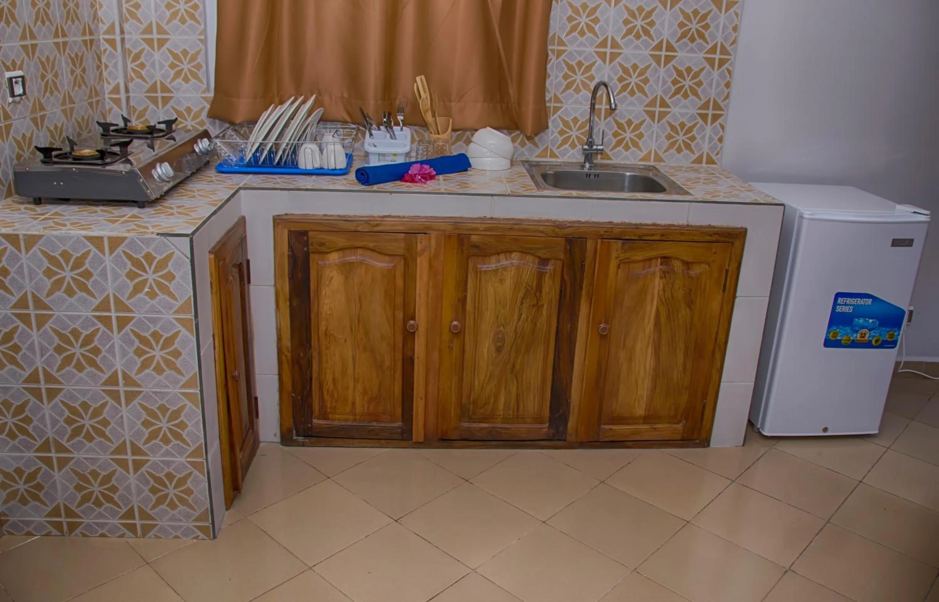 Kitchen or kitchenette in Hotel-Residence Au Sable Blanc