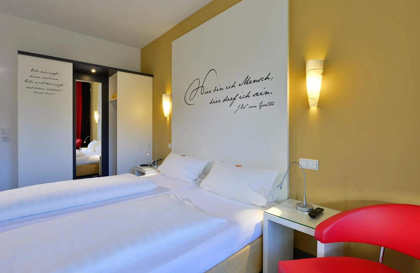 Bedroom, Bed in Hotel Alte Schule