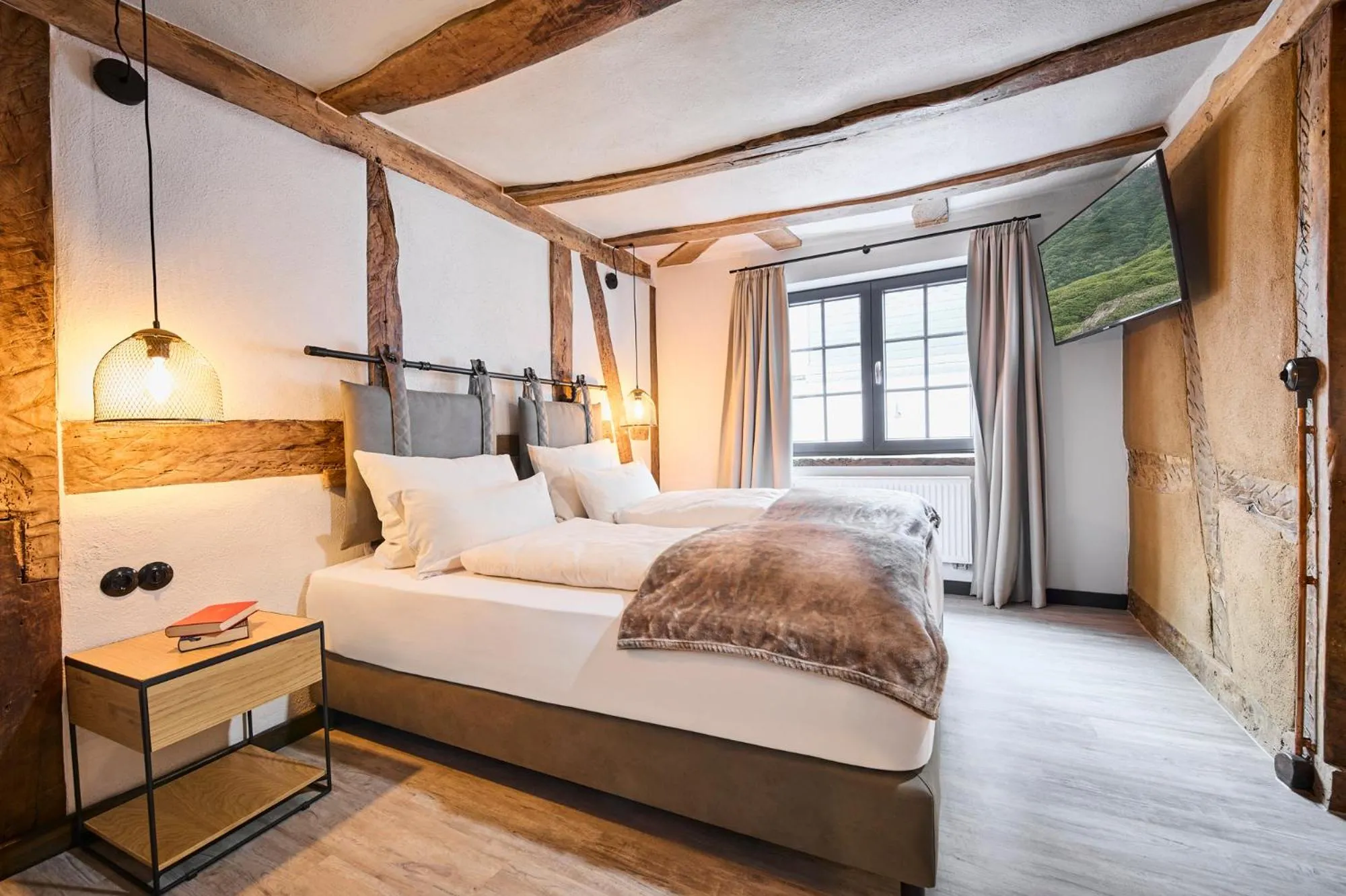 Bedroom, Bed in Hotel Alte Schule