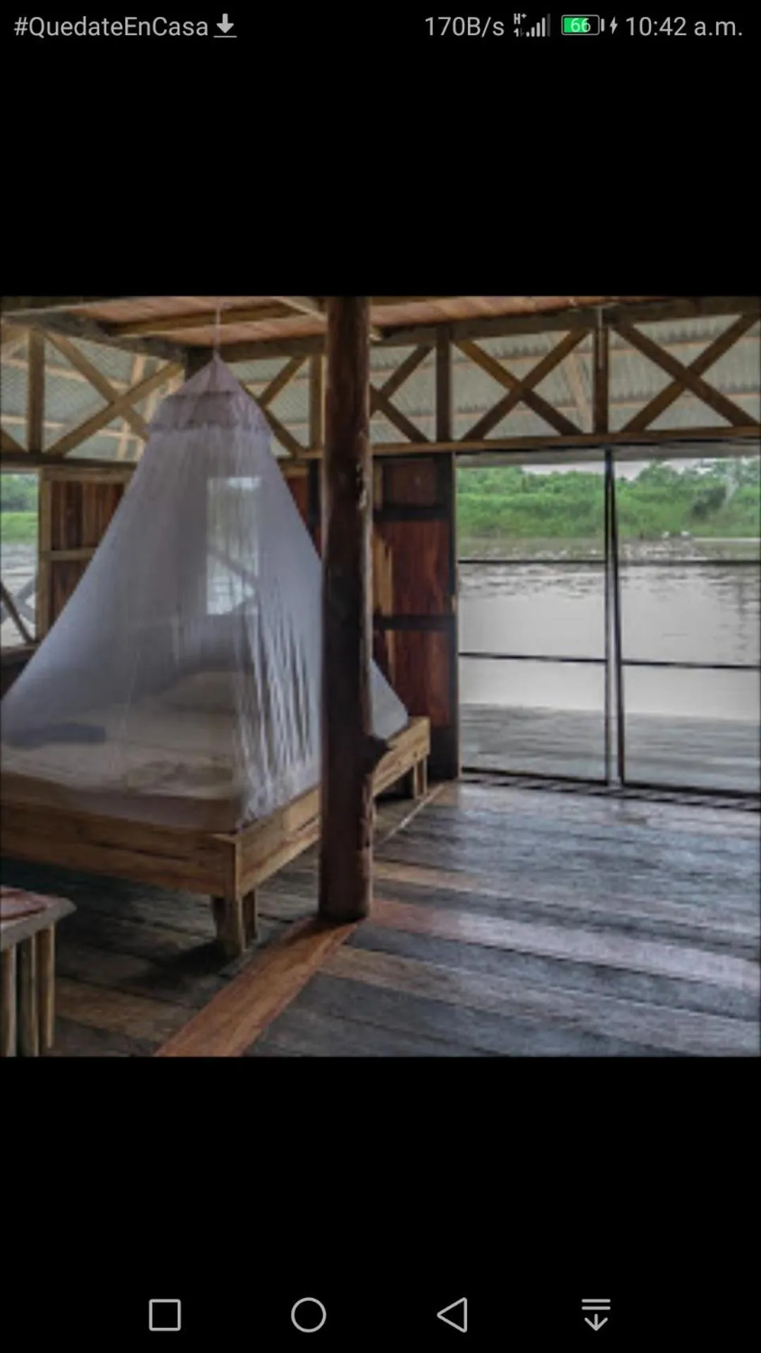 Photo of the whole room in Cabaña Flotante Kurupira