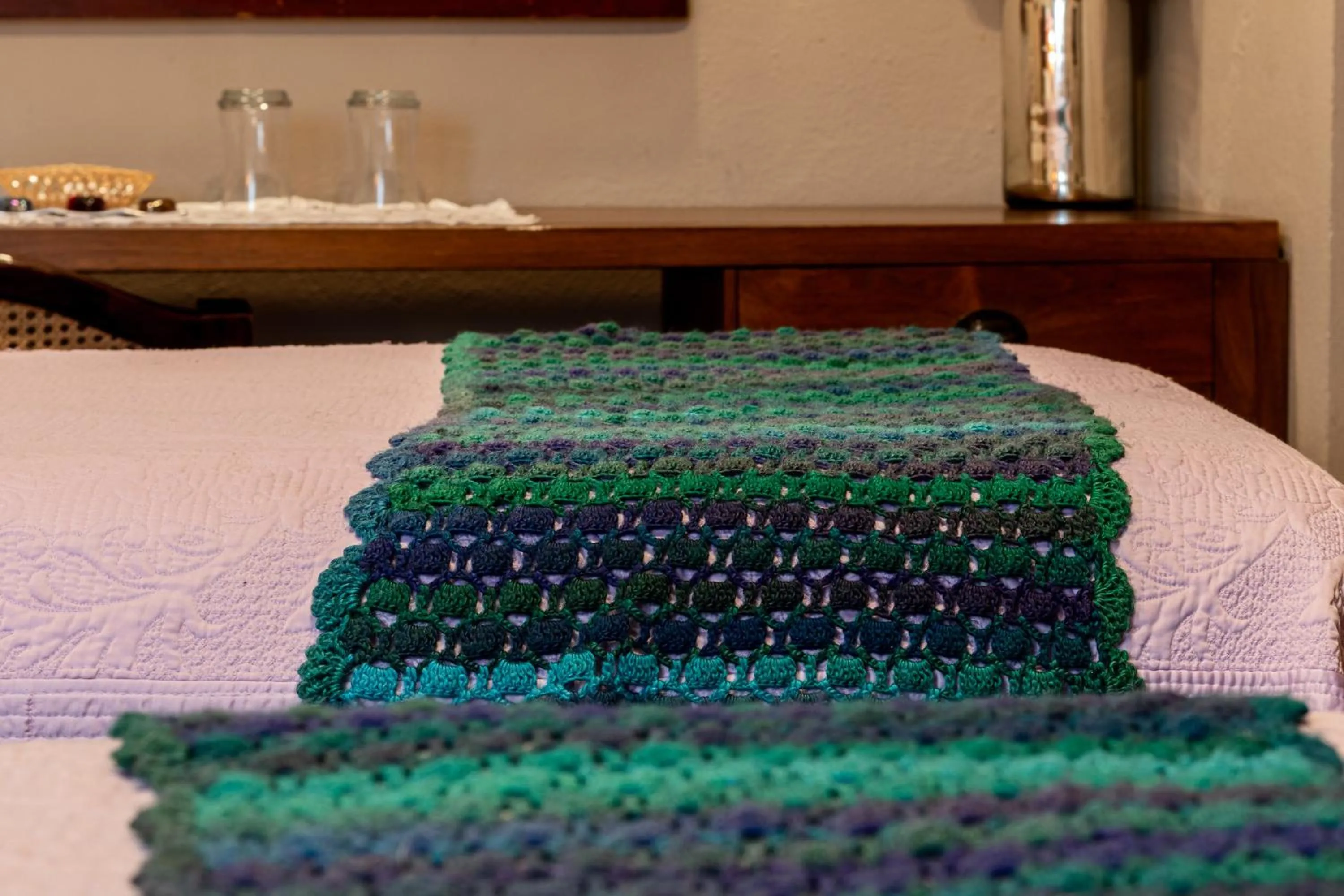 Decorative detail, Bed in Casa Maricela B&B