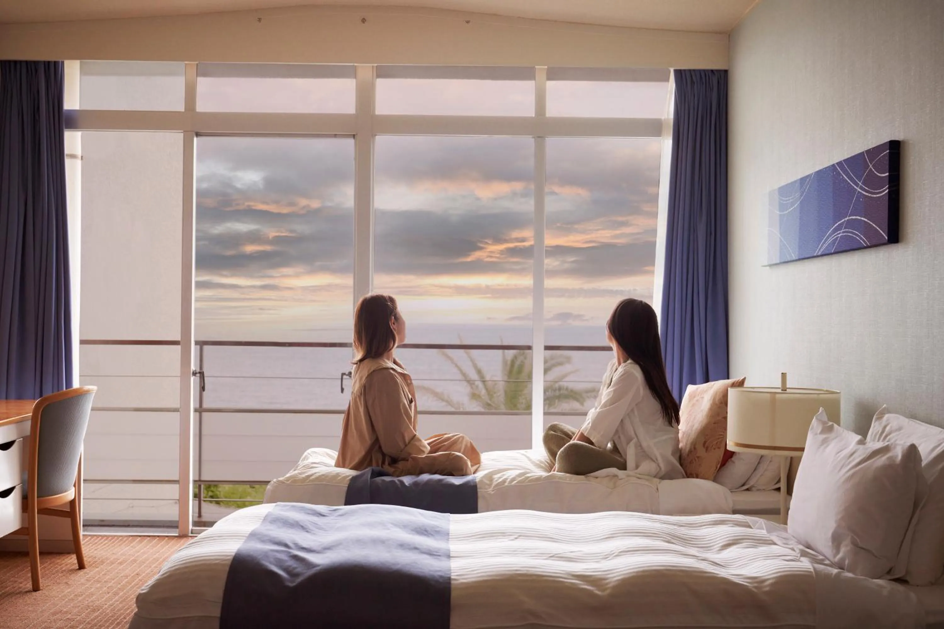 People, Bed in Shimoda Prince Hotel