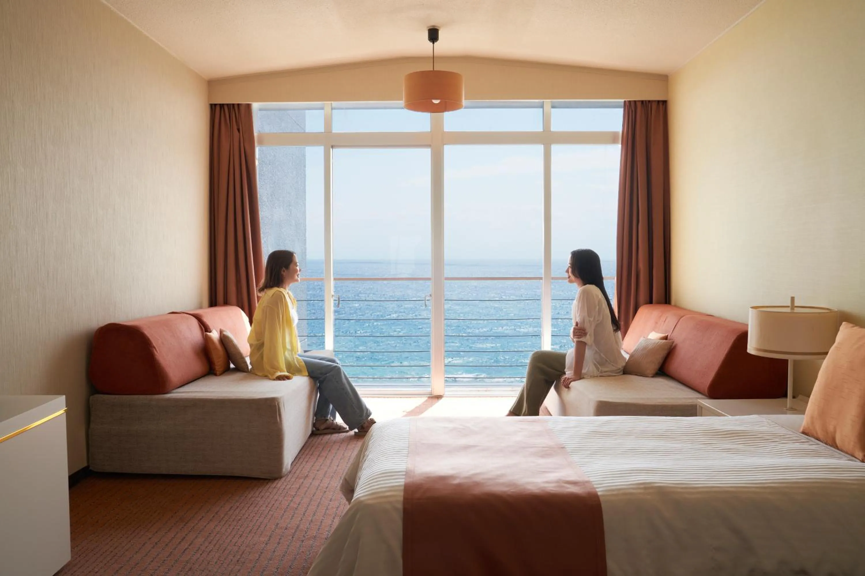 People, Bed in Shimoda Prince Hotel