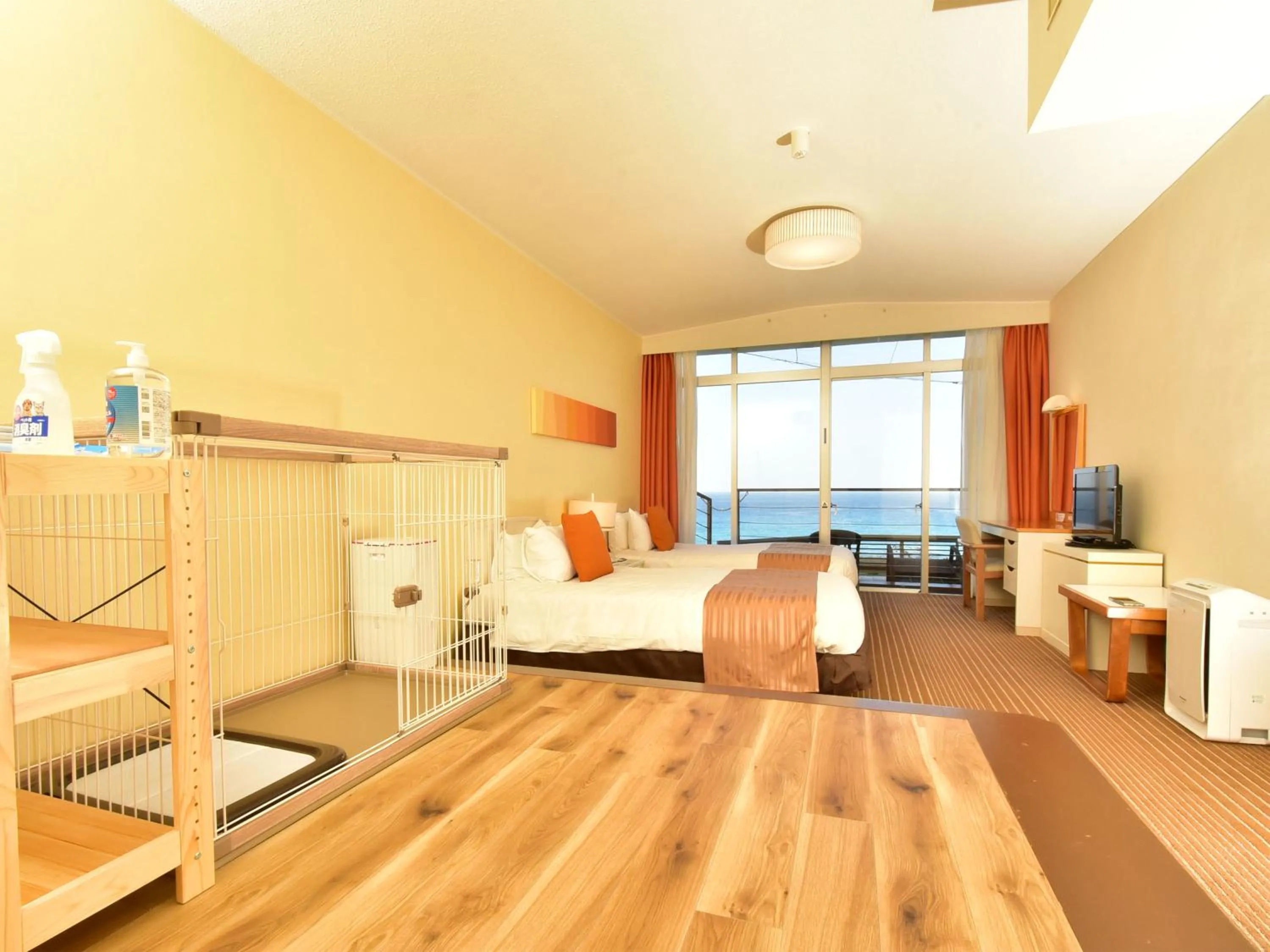 Bed in Shimoda Prince Hotel