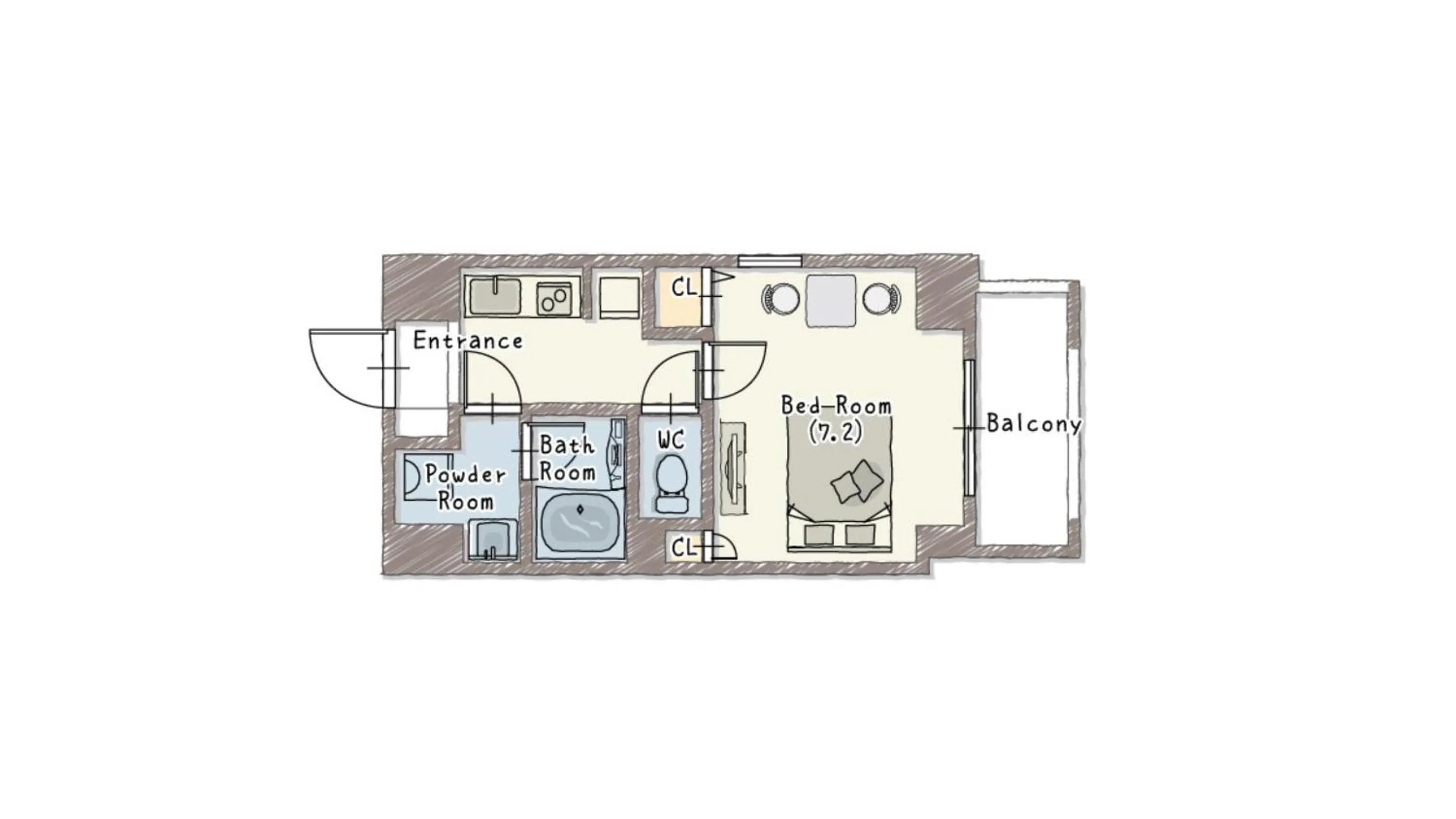Floor plan in BON Tokyo Asakusa
