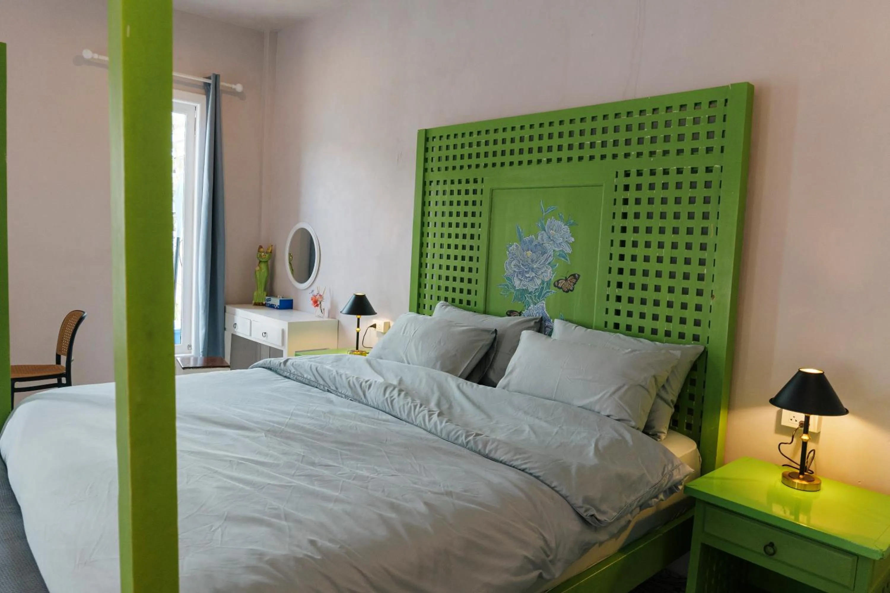 Bedroom, Bed in Watercolours