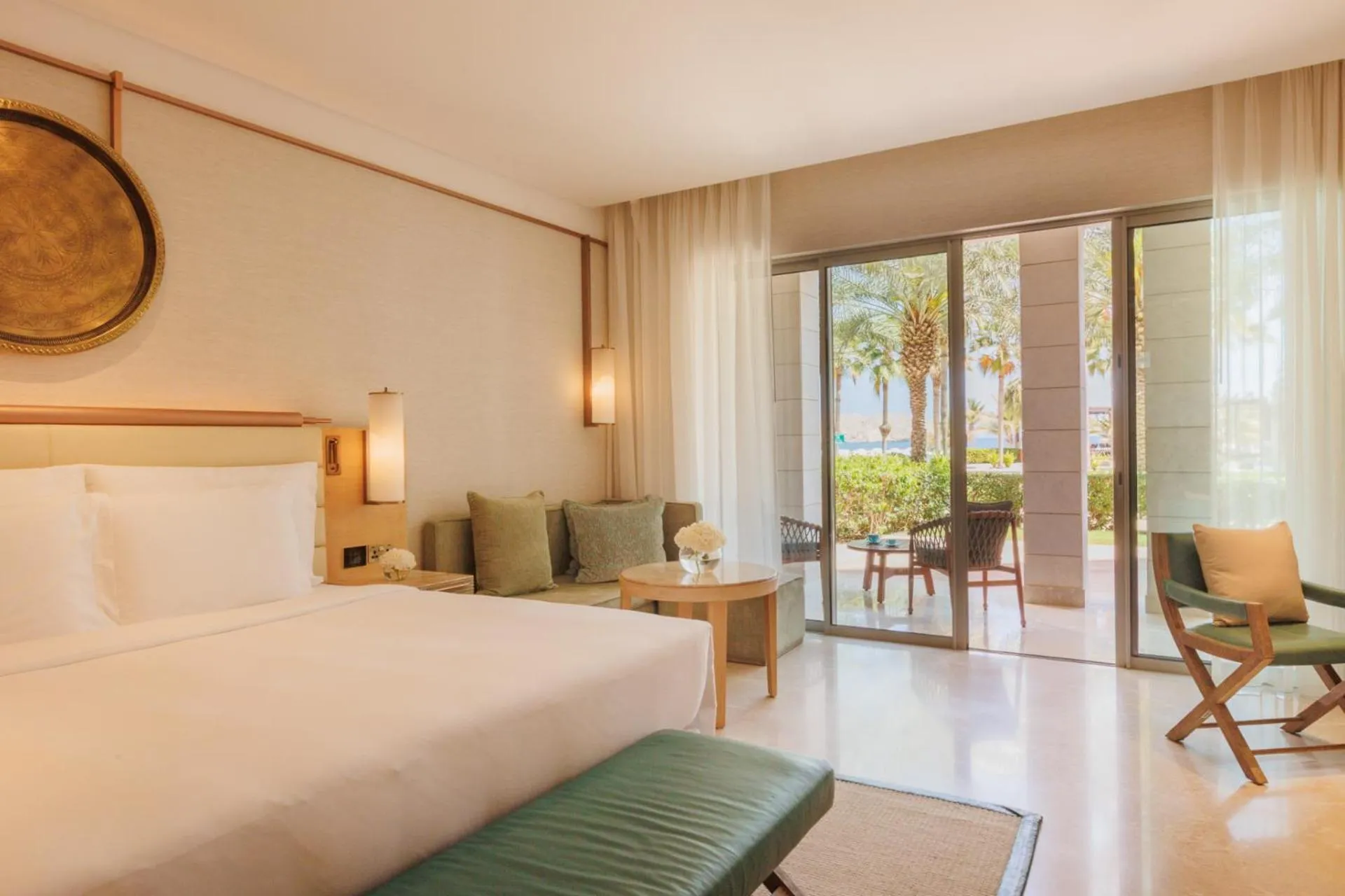 View (from property/room), Bed in Jumeirah Muscat Bay Oman