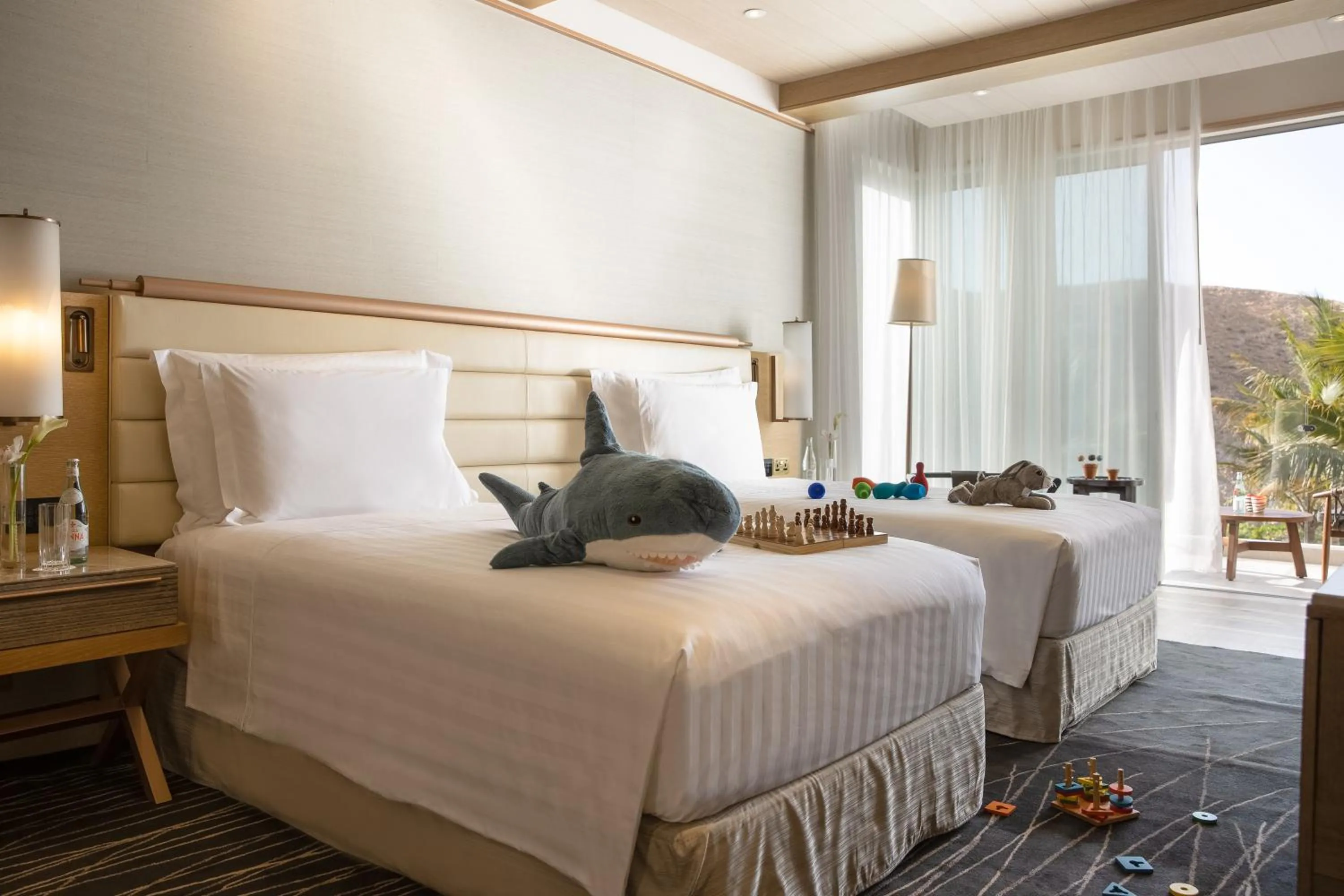 View (from property/room), Bed in Jumeirah Muscat Bay Oman