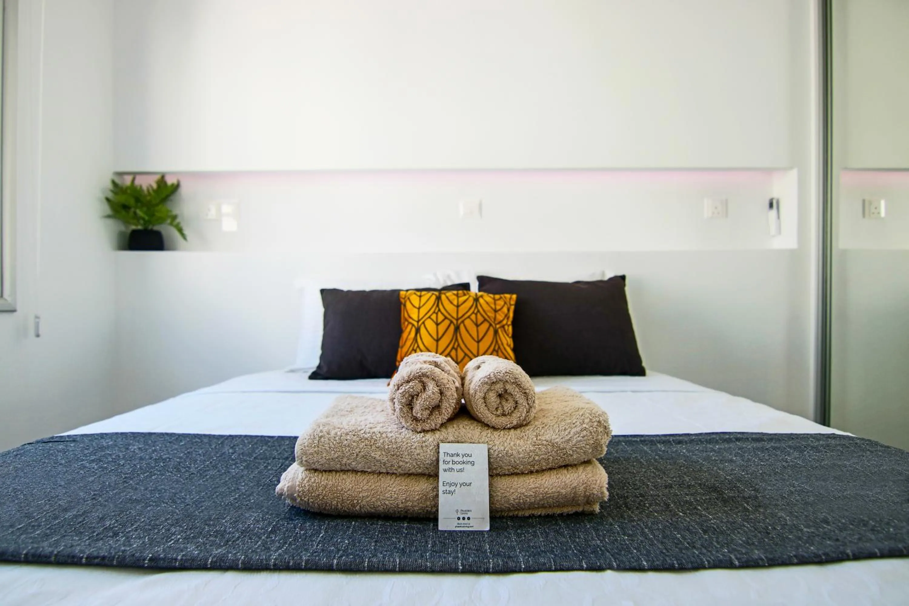 Bed in Phaedrus Living: Seaside Luxury Flat Lighthouse 65