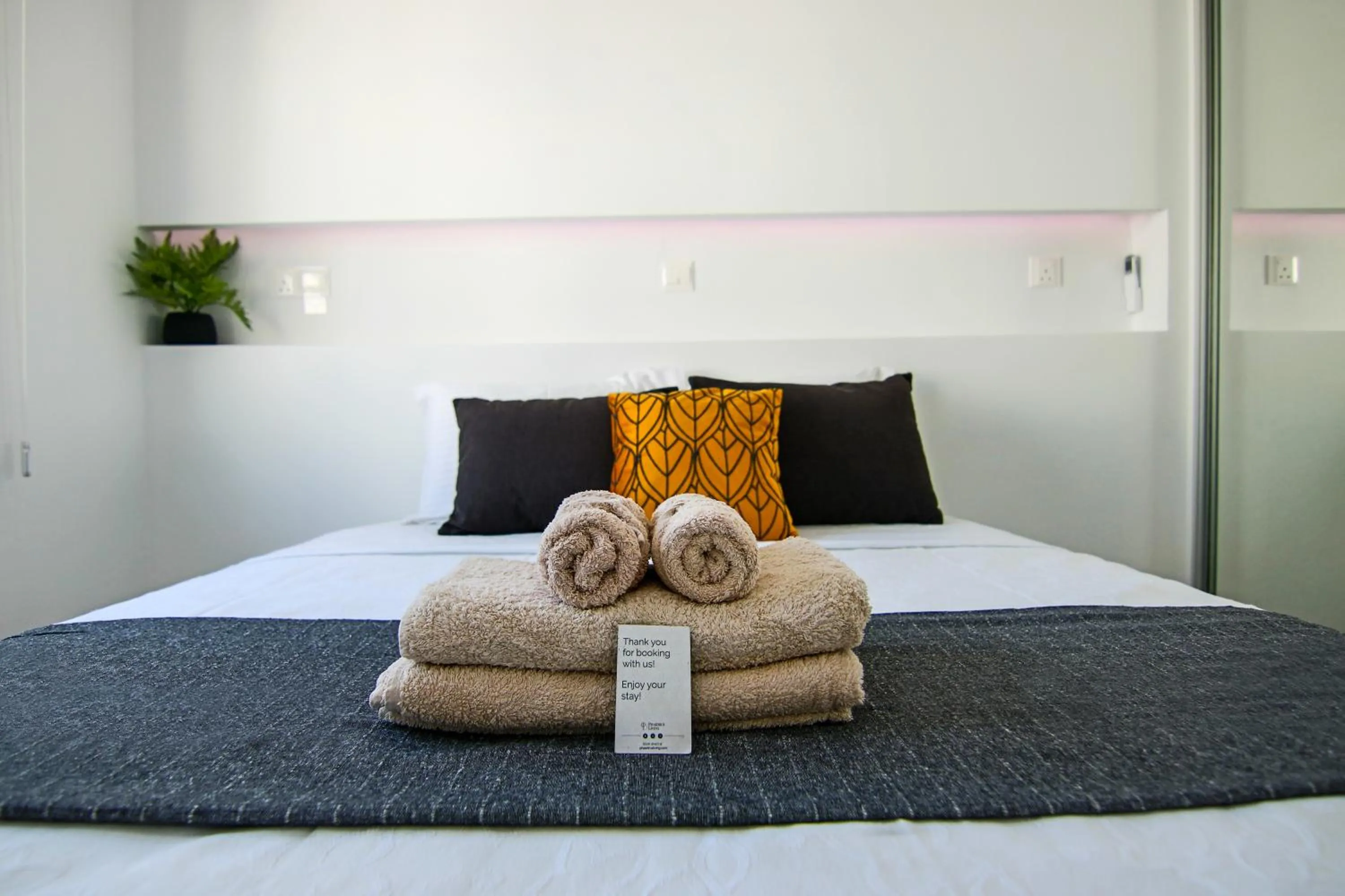 Bed in Phaedrus Living: Seaside Luxury Flat Lighthouse 65