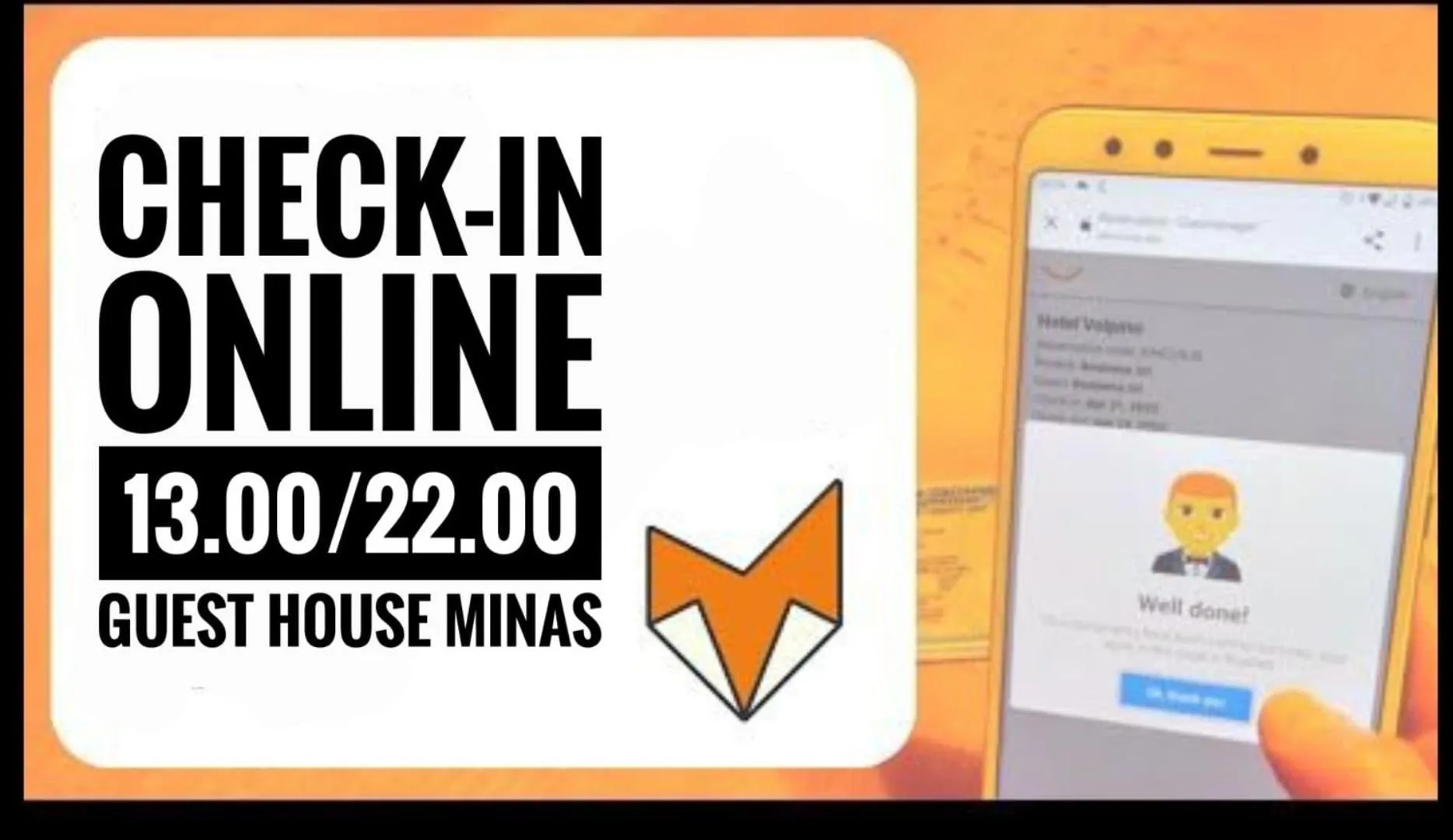 Logo/Certificate/Sign in Guest House Minas