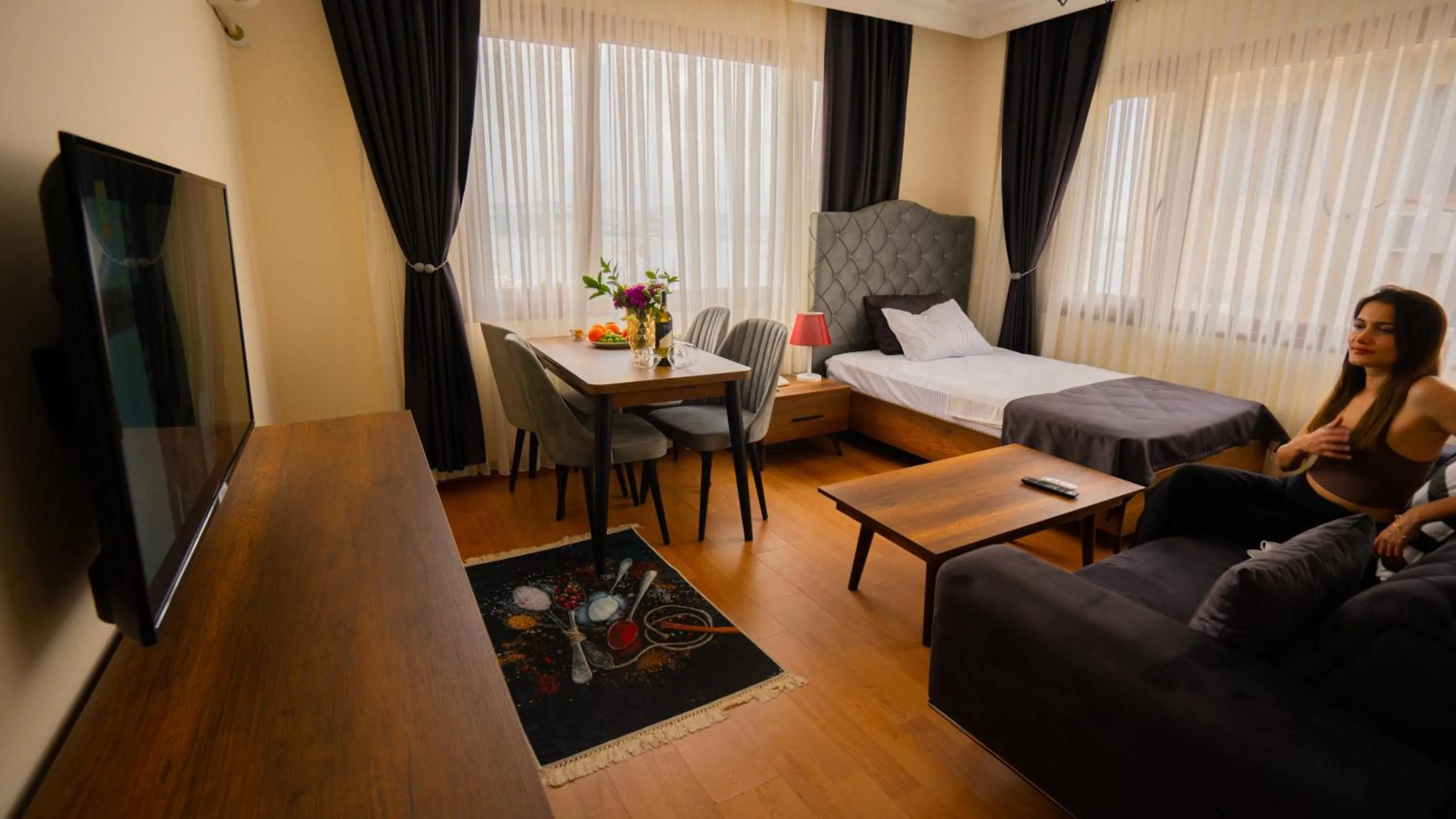 Photo of the whole room, Bed in Istanbul Galata Port Modern Suite & Apartments Taksim