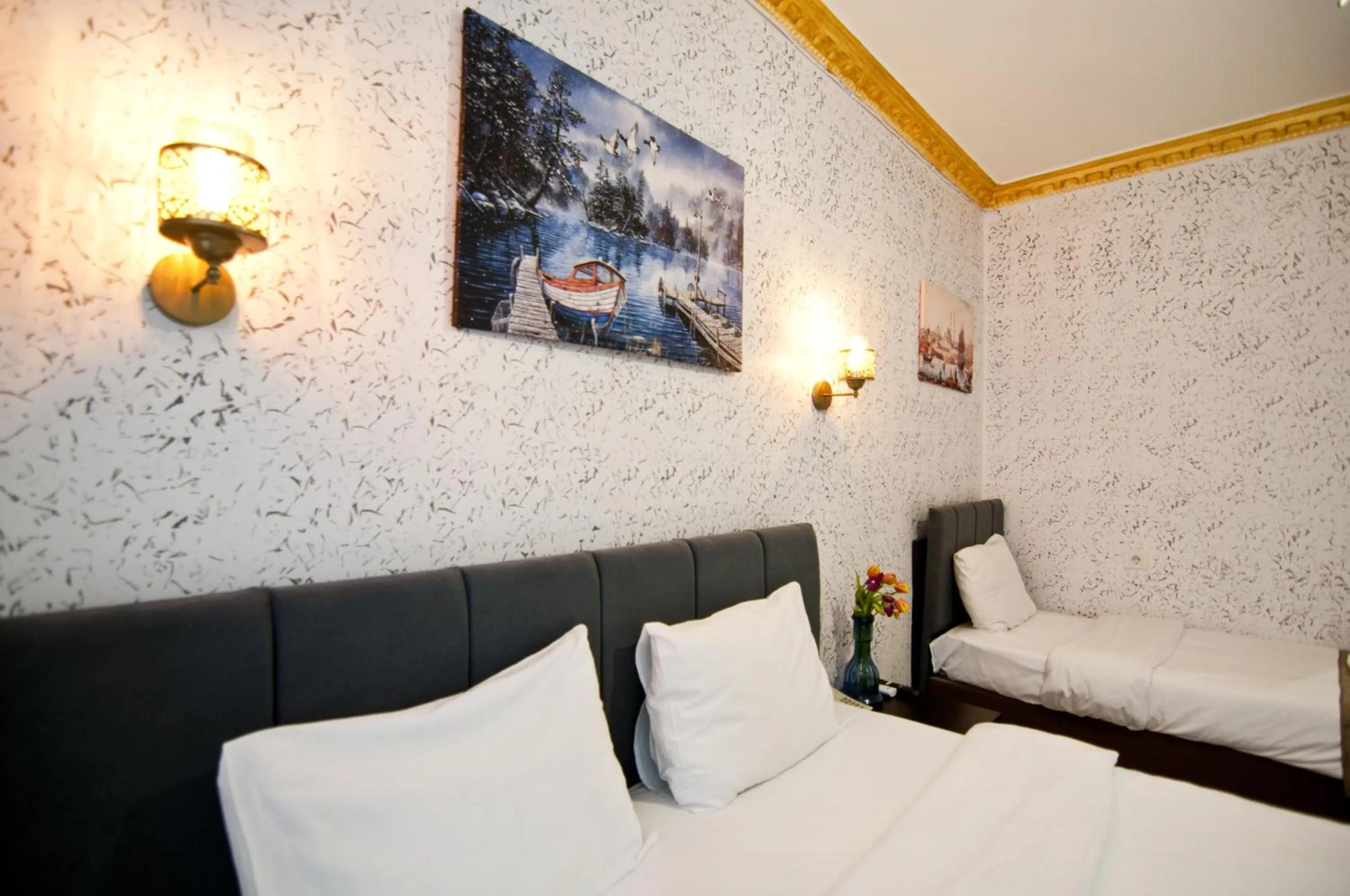 Bed in Golden Horn Life Hotel
