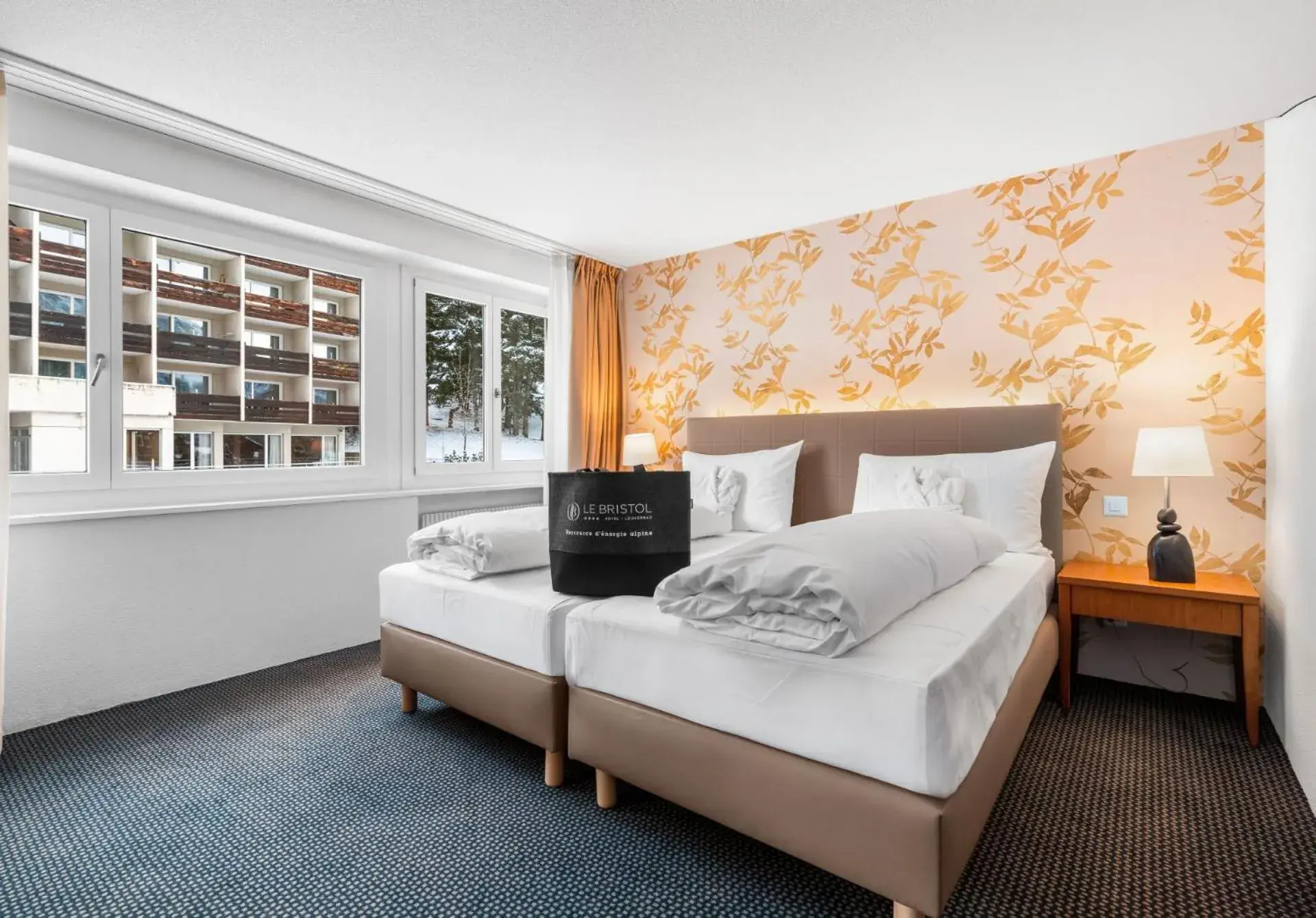 Superior Room with 2 Single Beds in Le Bristol Leukerbad Superior Room with 2 Single Beds in Le Bristol Leukerbad