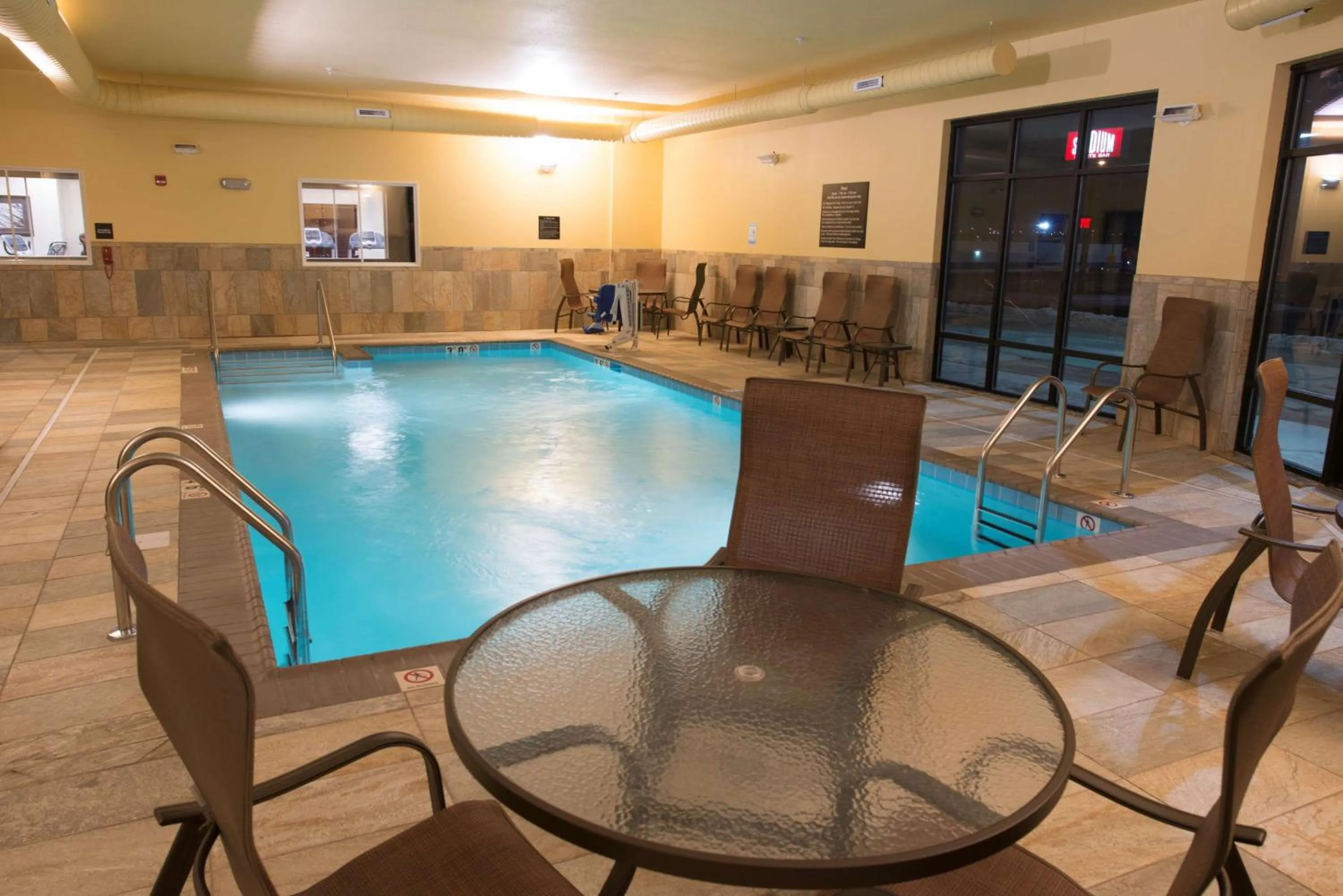 Pool view in Hampton Inn & Suites Bismarck Northwest