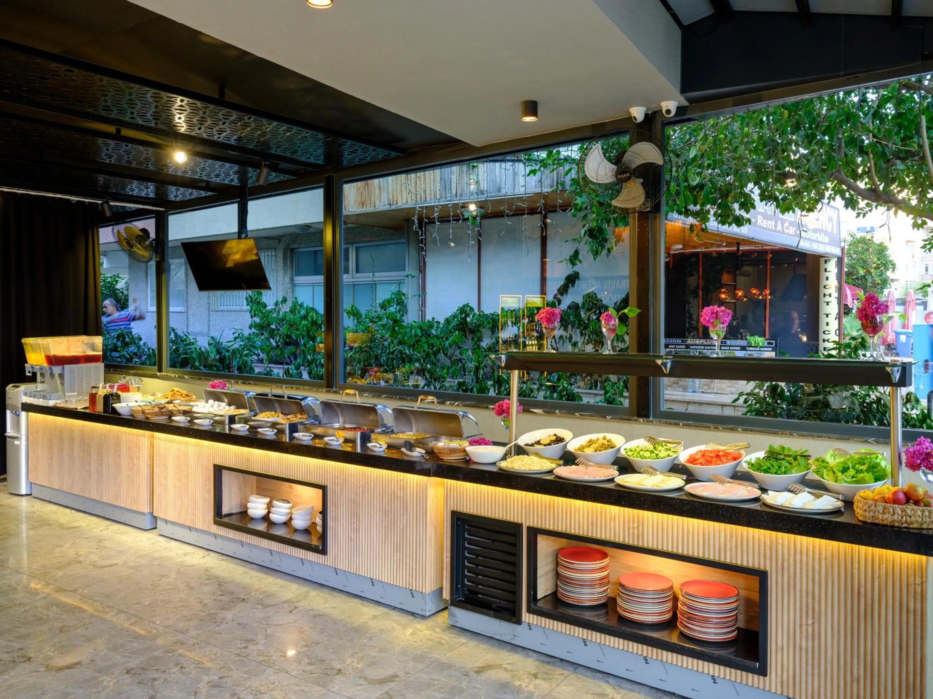 Buffet breakfast in Aria Riva Apart Hotel