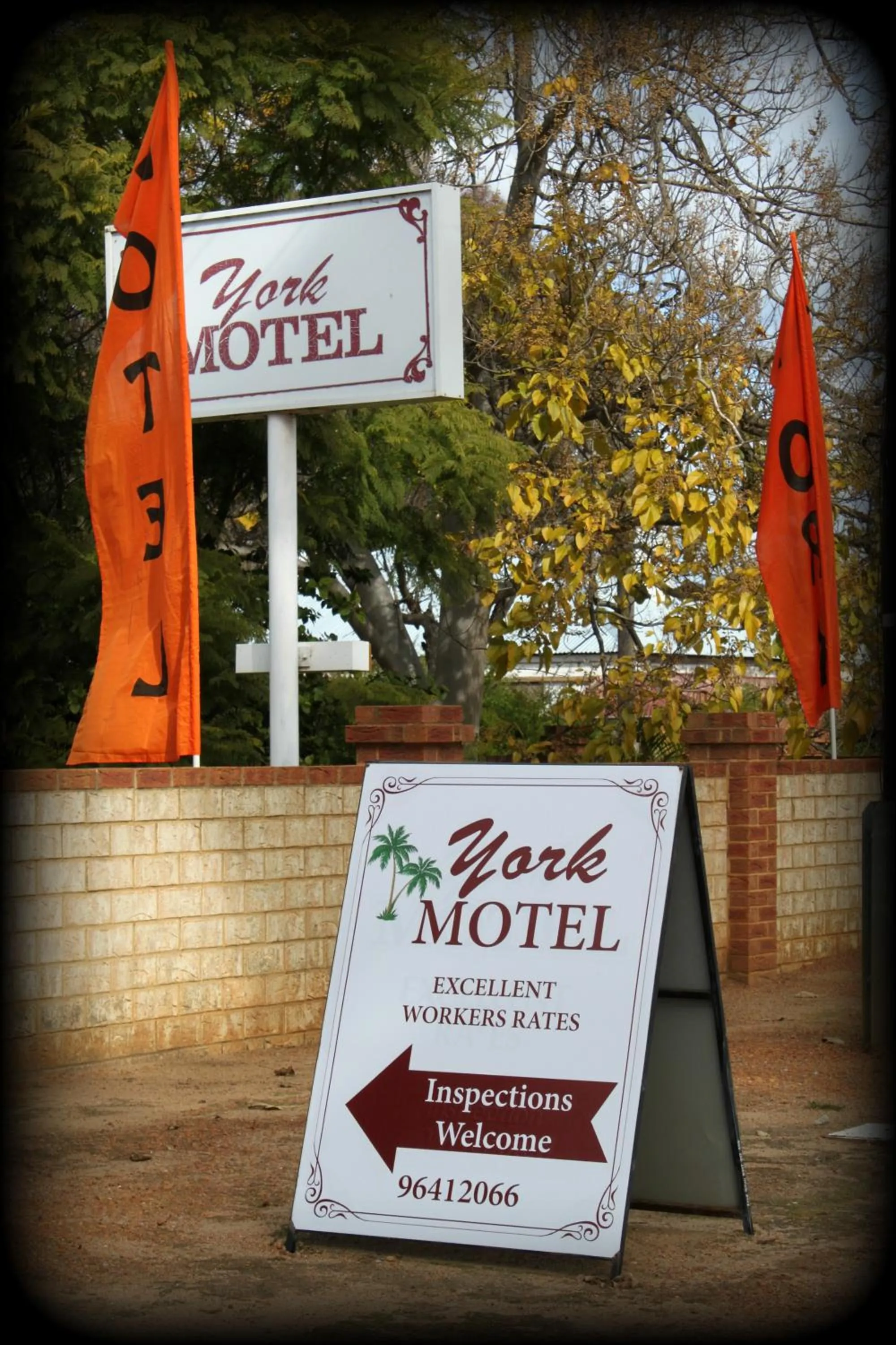 Property logo or sign in York's Boutique Motel