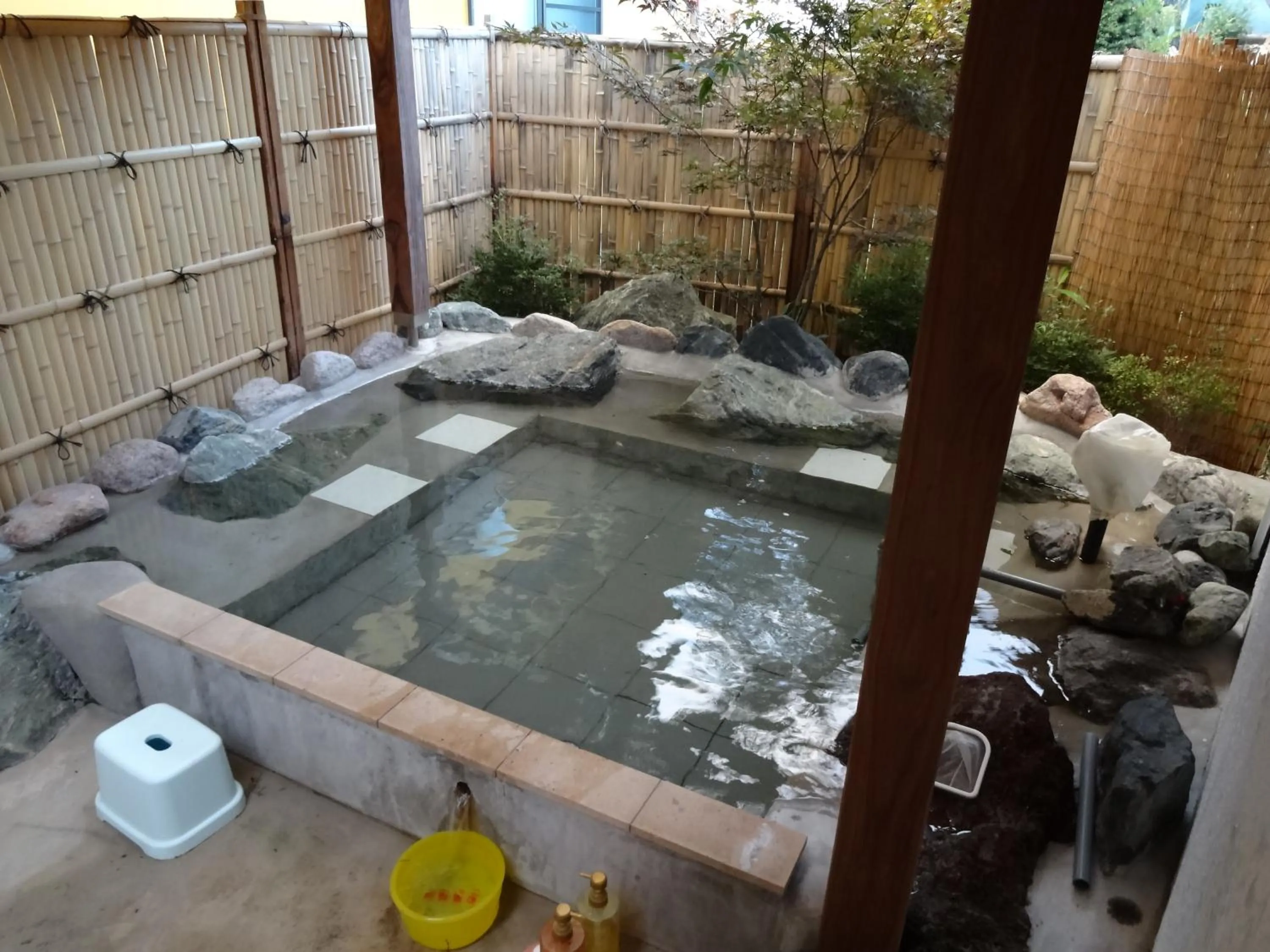 Hot Spring Bath in Hanasaku Onsen Yoshiyaso