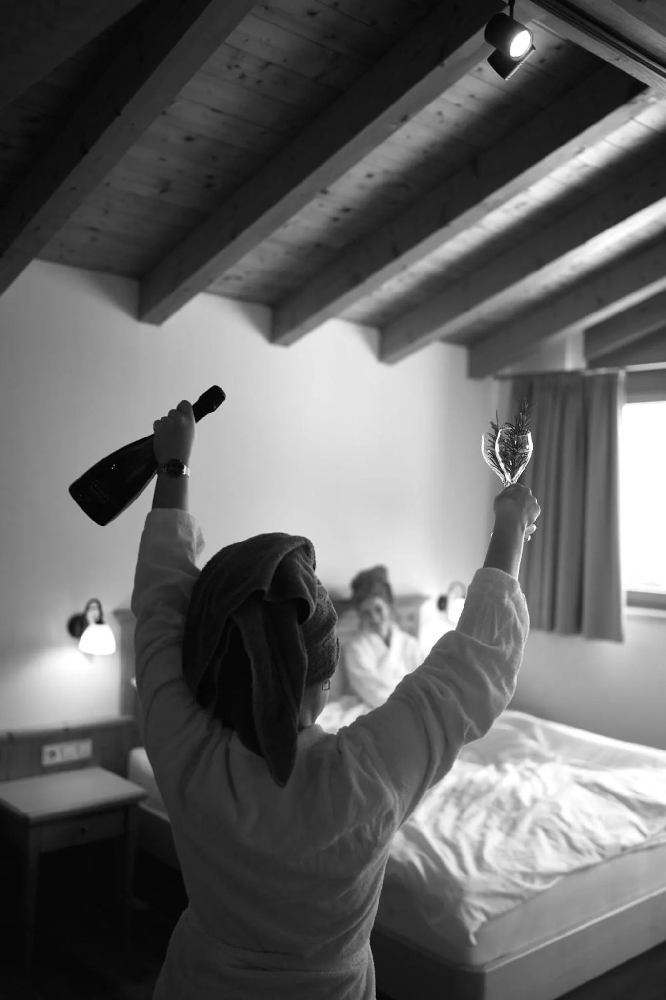 Bed in Hotel Vorderronach