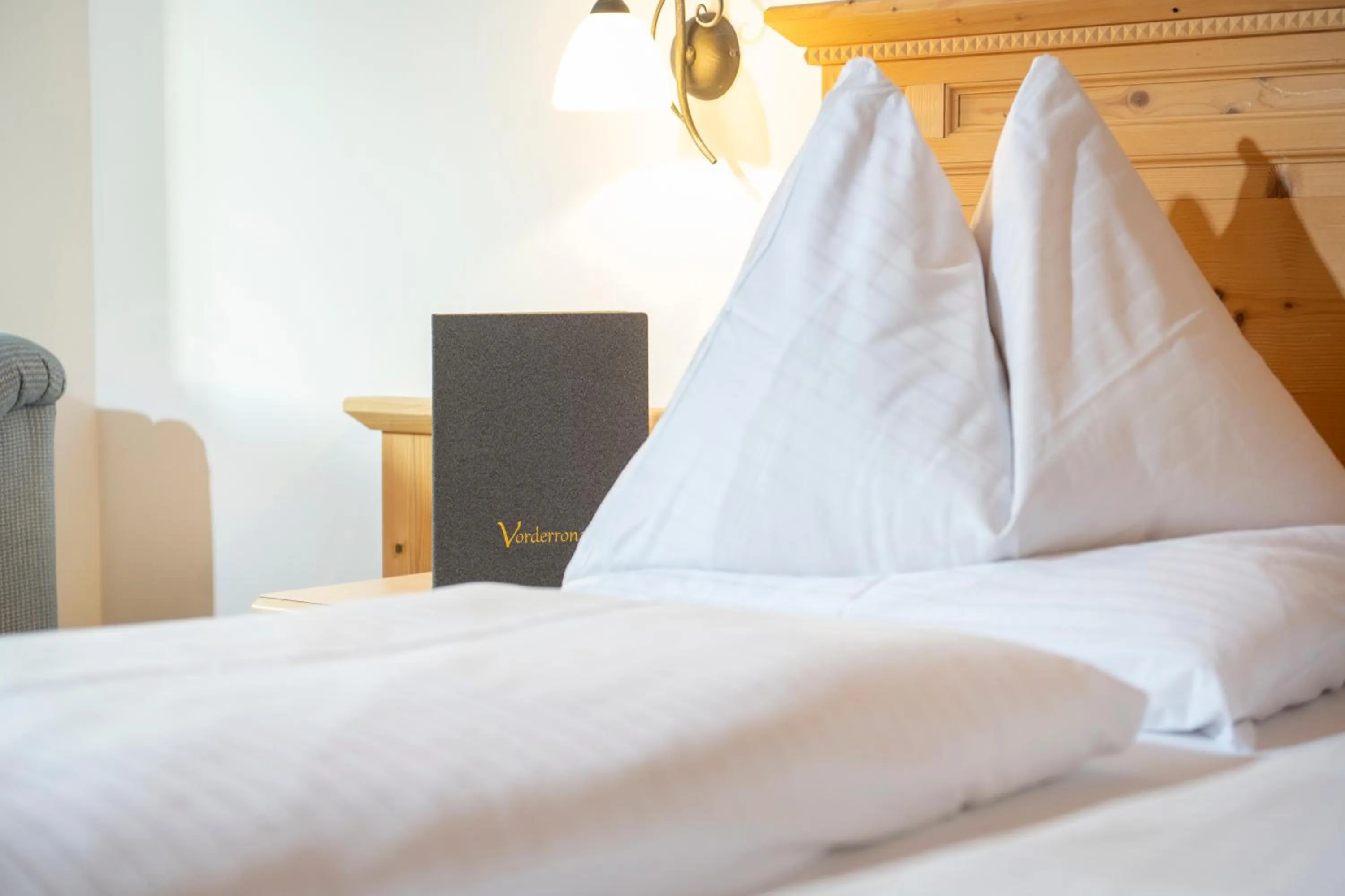 Decorative detail, Bed in Hotel Vorderronach